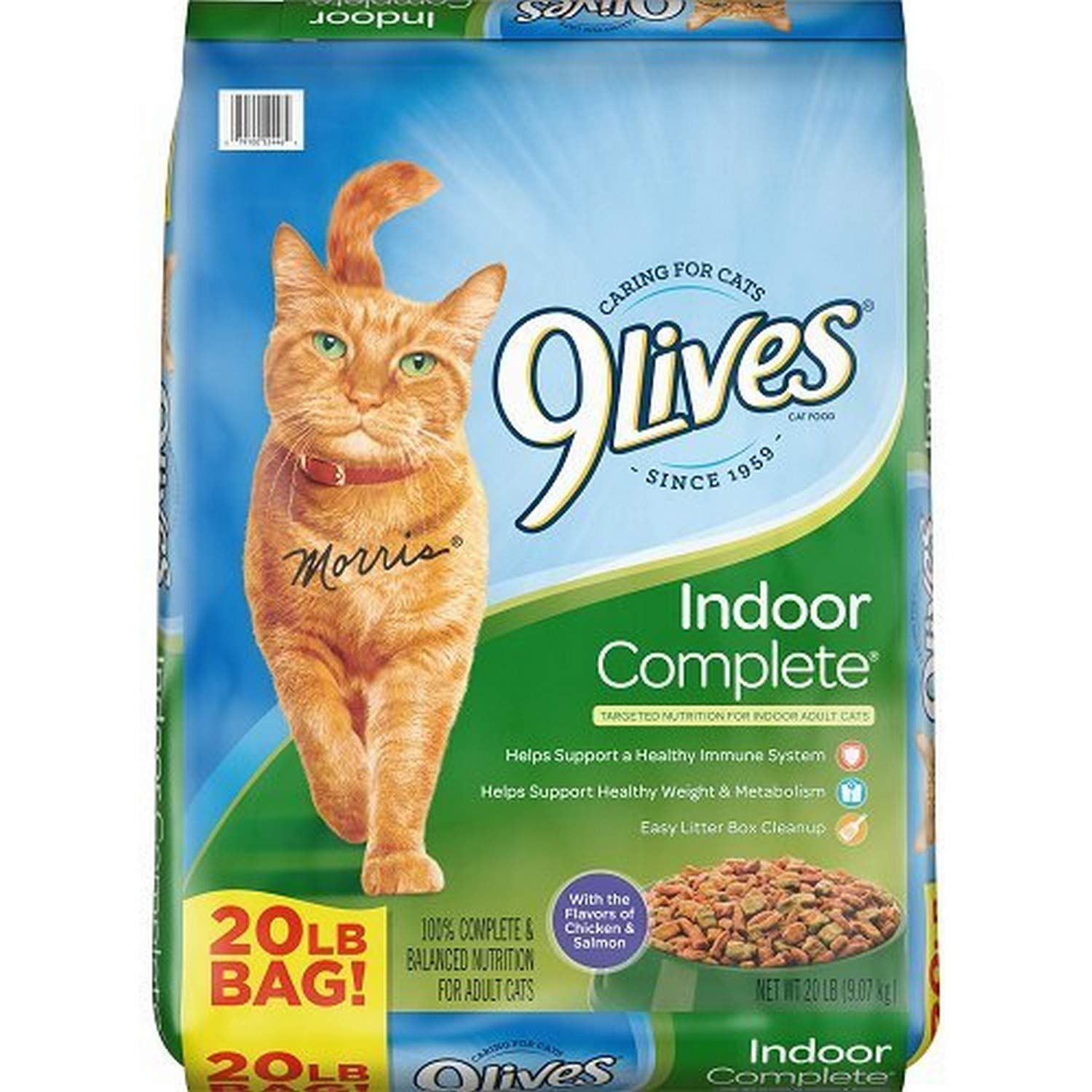 9Lives Indoor Complete Dry Cat Food, 20 lb. Bag