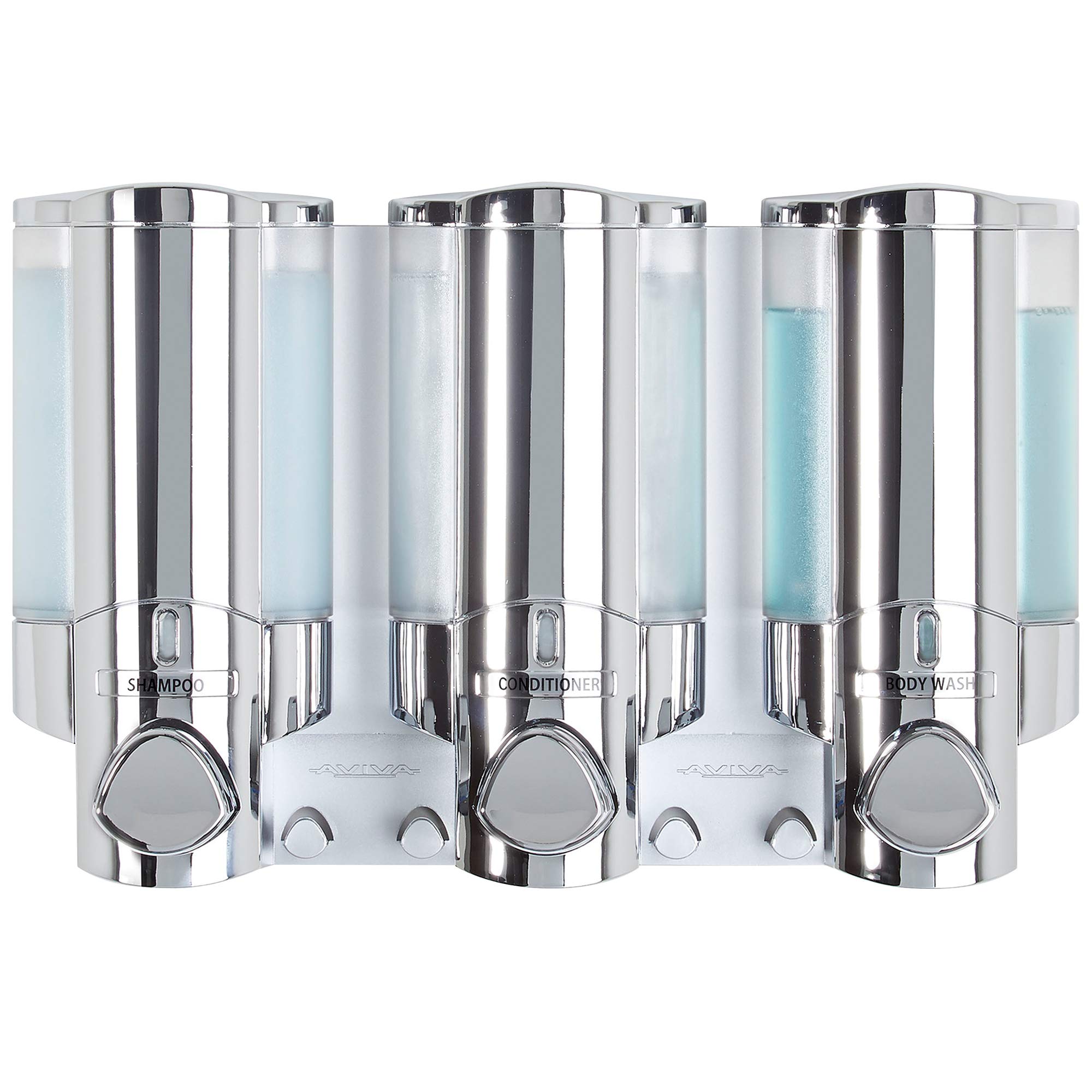 Better Living Aviva Three Chamber Dispenser, Chrome