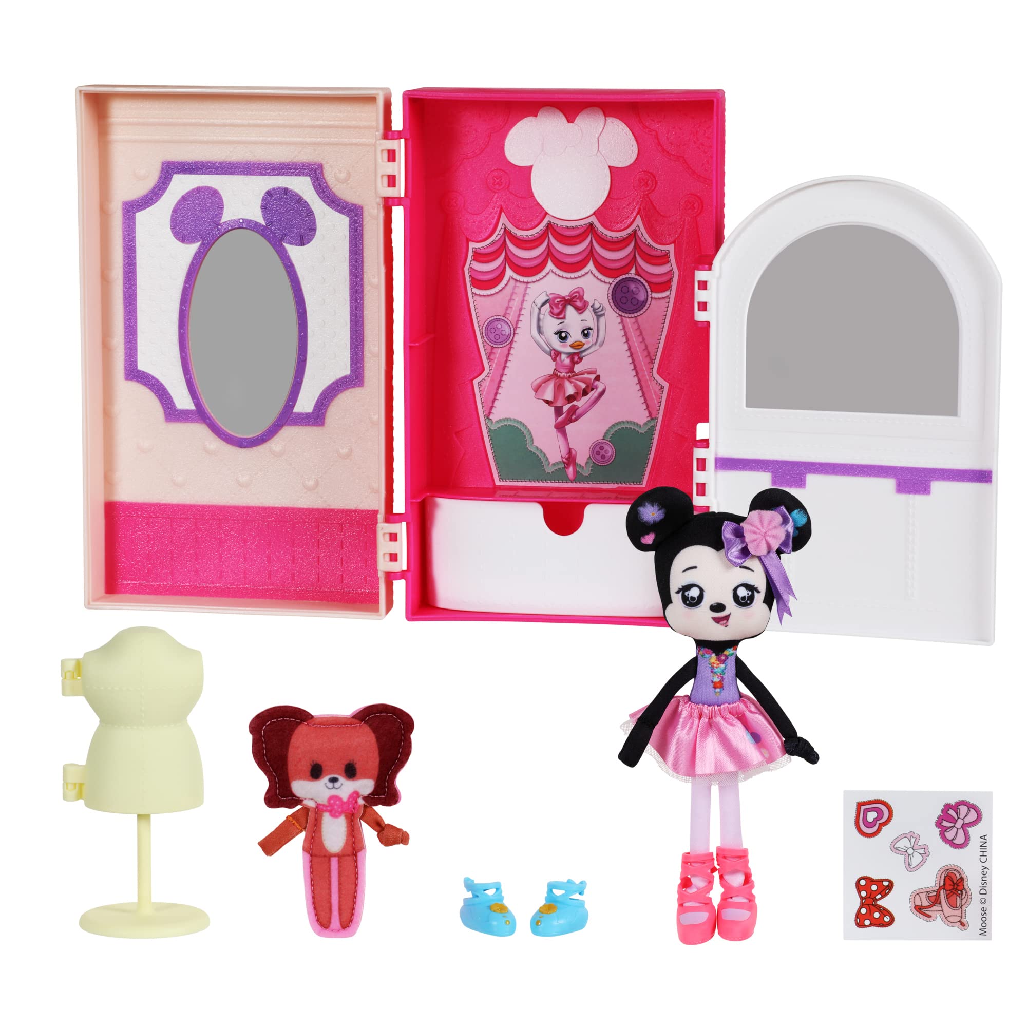 Sweet Seams 6" Soft Rag Doll Deluxe Pack – 1pc Toy | Minnie Mouse & Fifi Ballet Studio