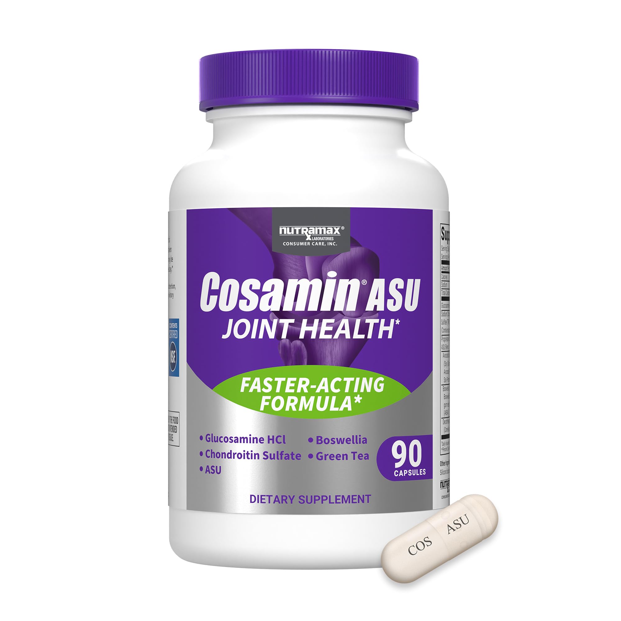 Cosamin ASU Joint Health Supplement – Advanced, Faster-Acting Formula, 90 Capsules