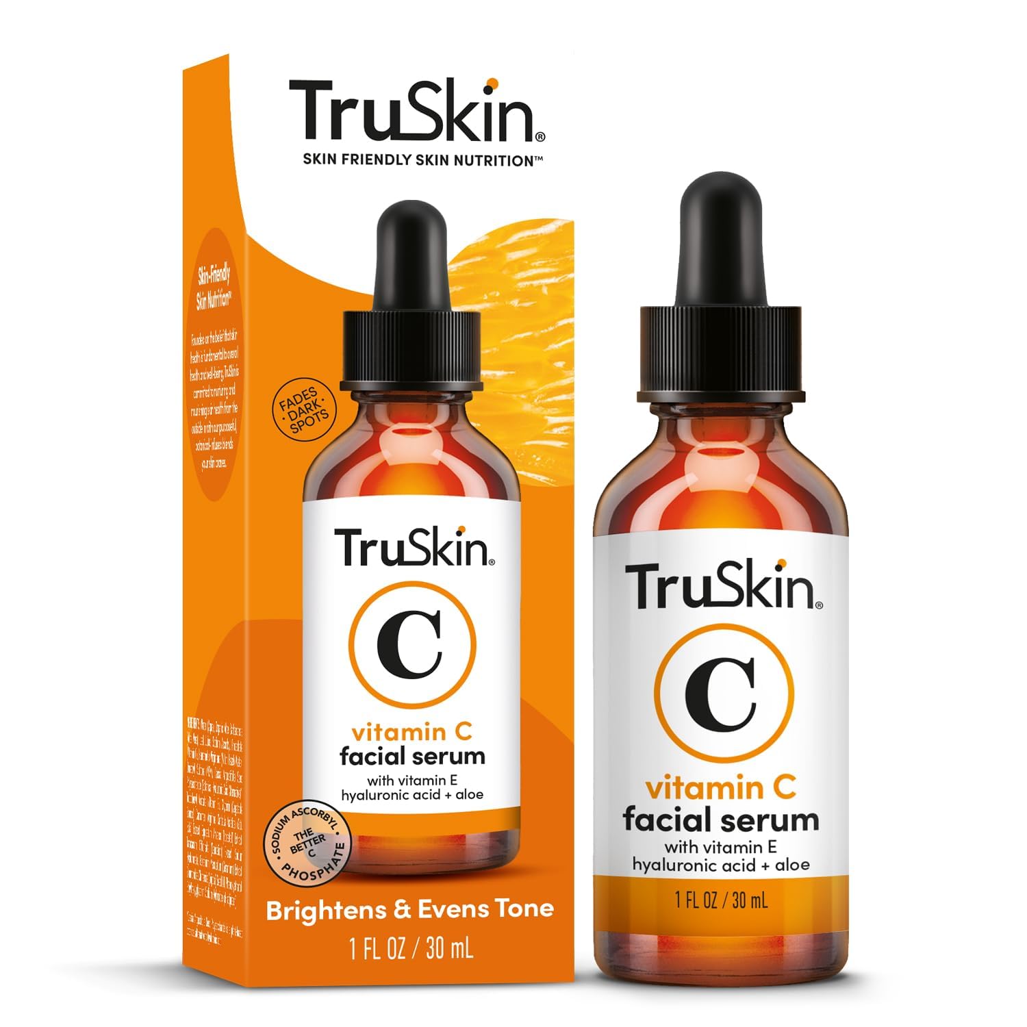 TruSkinVitamin C Serum – Anti Aging Facial Serum with Vitamin C, Hyaluronic Acid, Vitamin E & More – Brightening Serum for Dark Spots, Even Skin Tone, Eye Area, Fine Lines & Wrinkles, 1 Fl Oz