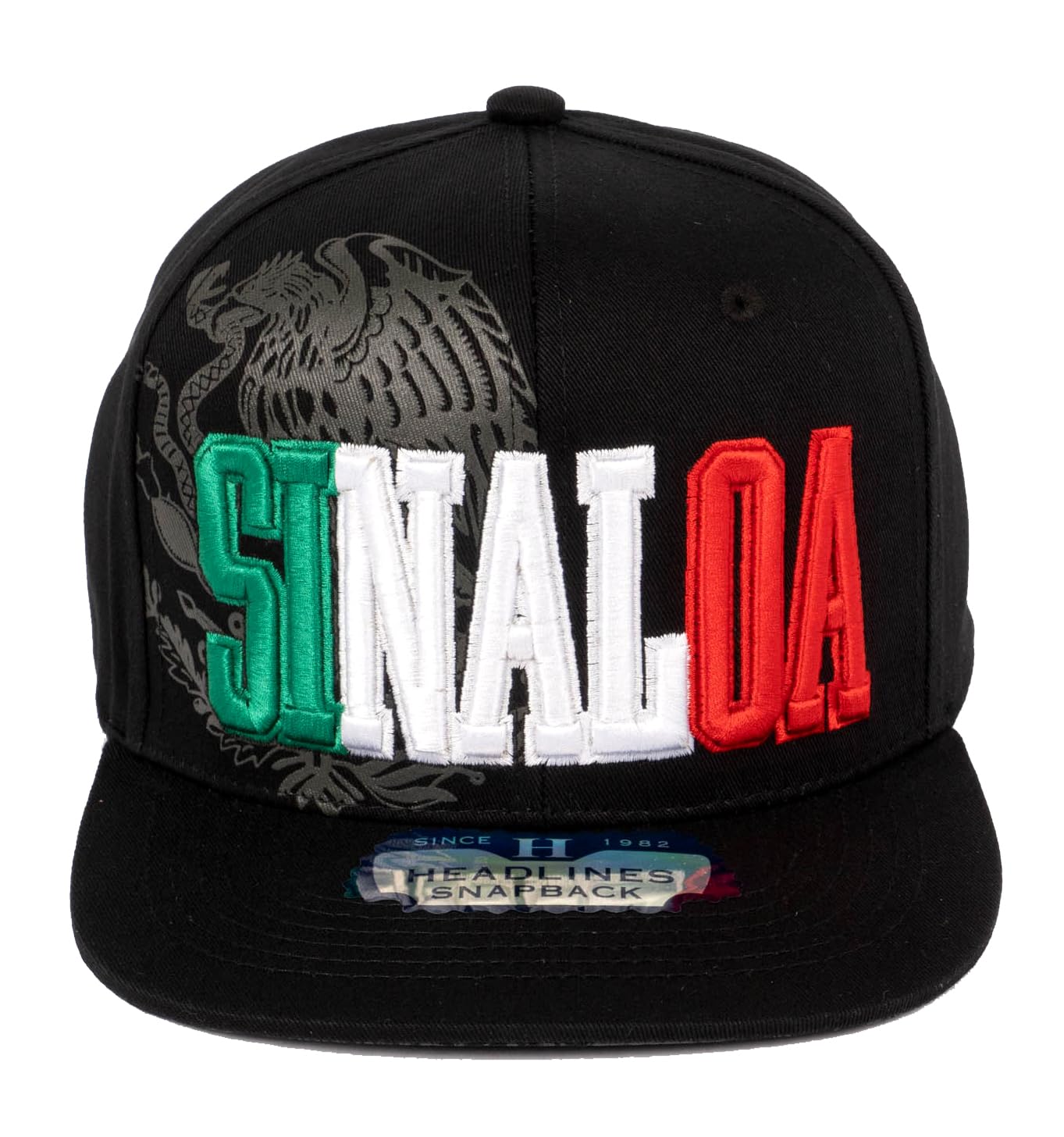 Mexican Hat Mexico Federal State Name Embroidered Snapback Flat Bill Baseball Cap