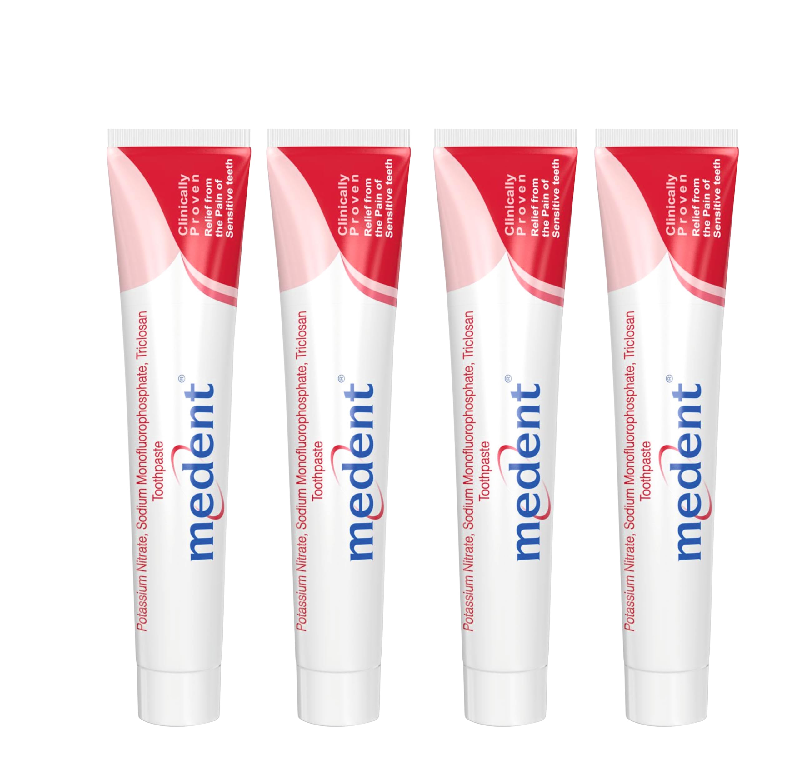 Medent Sensitivity Relief Toothpaste | Prevents Enamel Erosion | Super Foaming Toothpaste | Complete Oral Care with Triple Formulation Technology | Mint Flavour (Pack of 4)