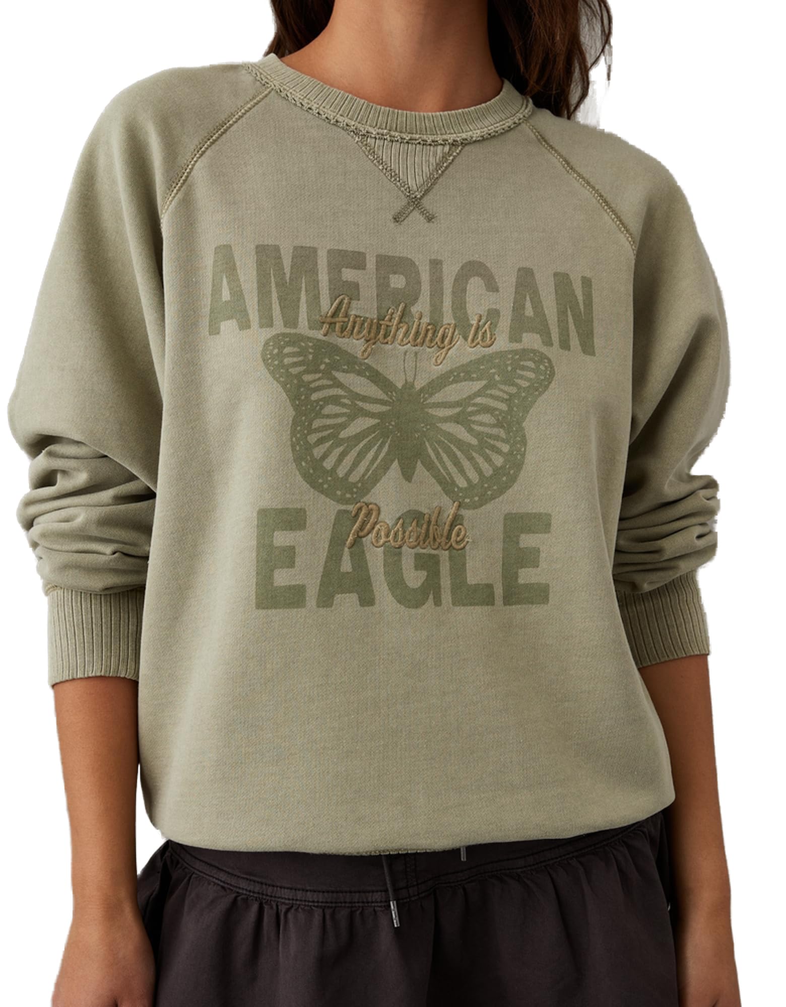 American EagleWomens Funday Graphic Sweatshirt