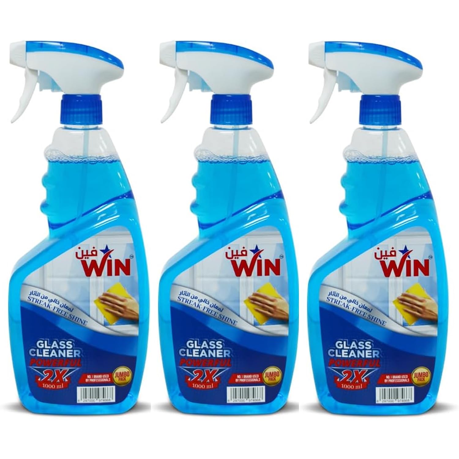 WiNOriginal Premium Glass Cleaner & Surface Cleaner Liquid| window cleaner, and Screen Cleaner Liquid | Kills 99.99% of Germs, Streak-Free Shine and 2x Powerful Glass Cleaner - 1000ml X 3 Combo Pack