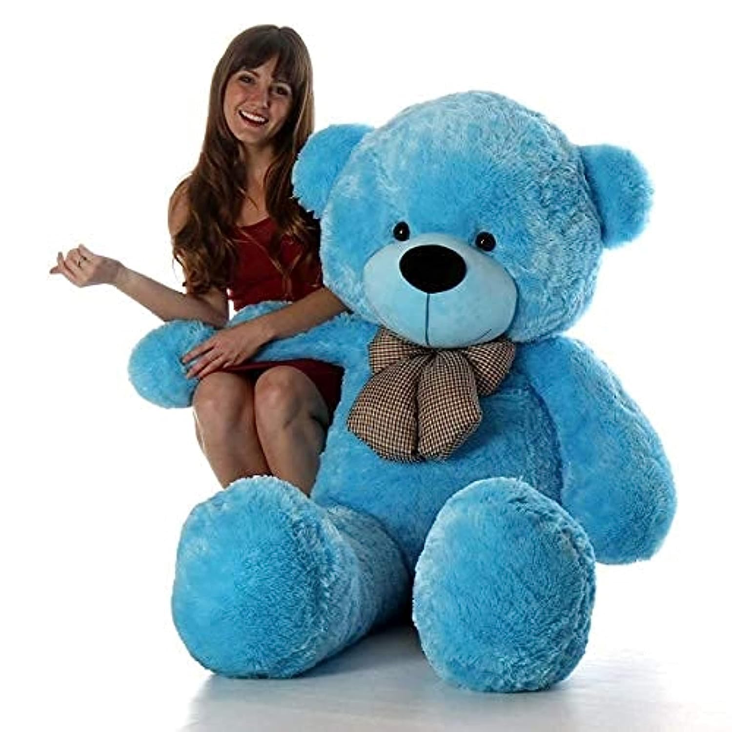 Niku 3 Feet Teddy Bear, Soft Toys for Girls Kids Boys, Lovable Huggable Big Teddy Bear Plushies for Girlfriends/Wife/Kids/Husband - (Blue, 85 cm)