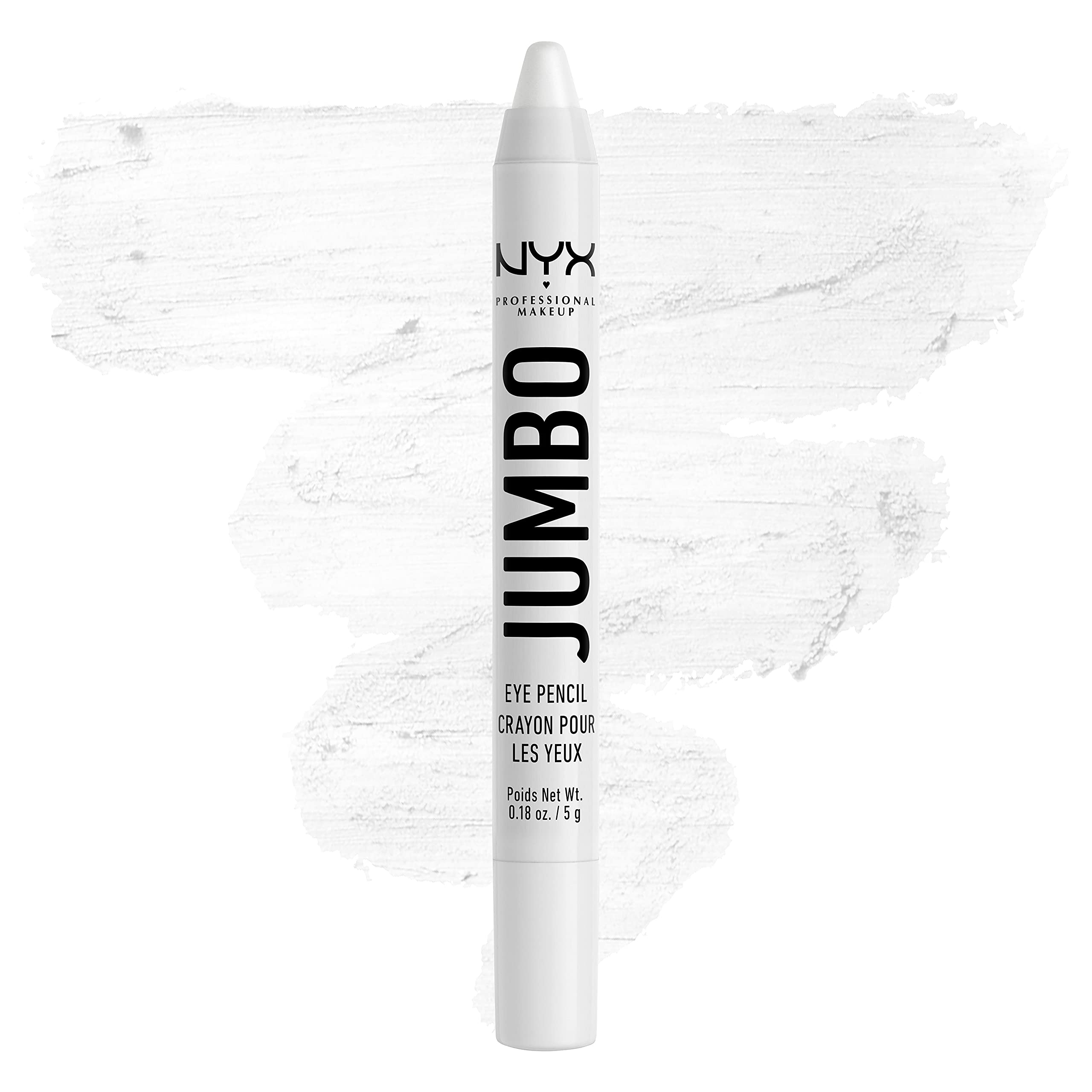 NYX PROFESSIONAL MAKEUPJumbo Eye Pencil, Blendable Eyeshadow Stick, Eyeliner Pencil & Highlighter, No Pulling, Tugging or Fading, Cruelty Free - Shade: Milk