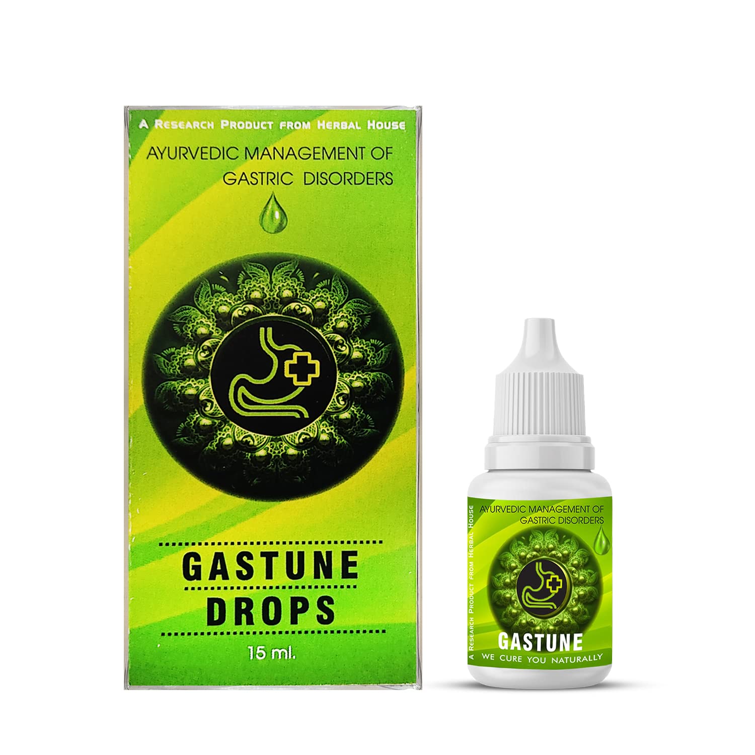 Gastune For Ayurvedic Management of Gastritis. 5 Drop Unique Liquid for Upset Stomach associated with Hyper acidity, Heart Burn, Belching, Flatulence & Other Stomach Related issues. 1 Pack of 15 ml.