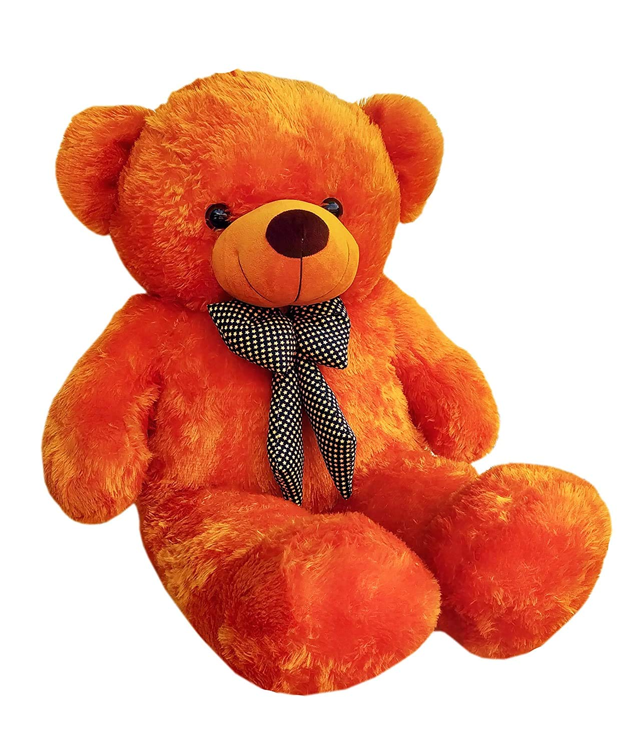 Webby 3 Feet Huggable Teddy Bear with Neck Bow (Brown)