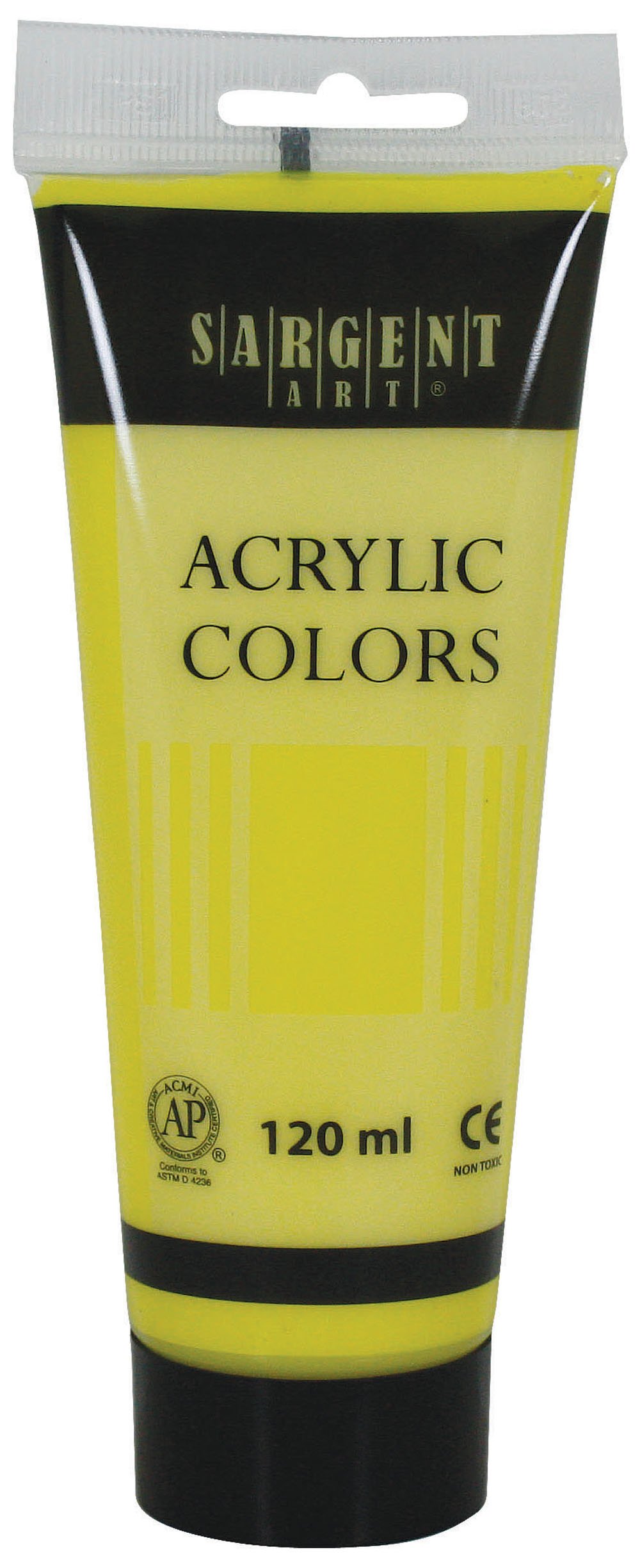 Sargent Art 23-0301 120Ml Tube Acrylic Paint, Lemon Yellow Cadmium