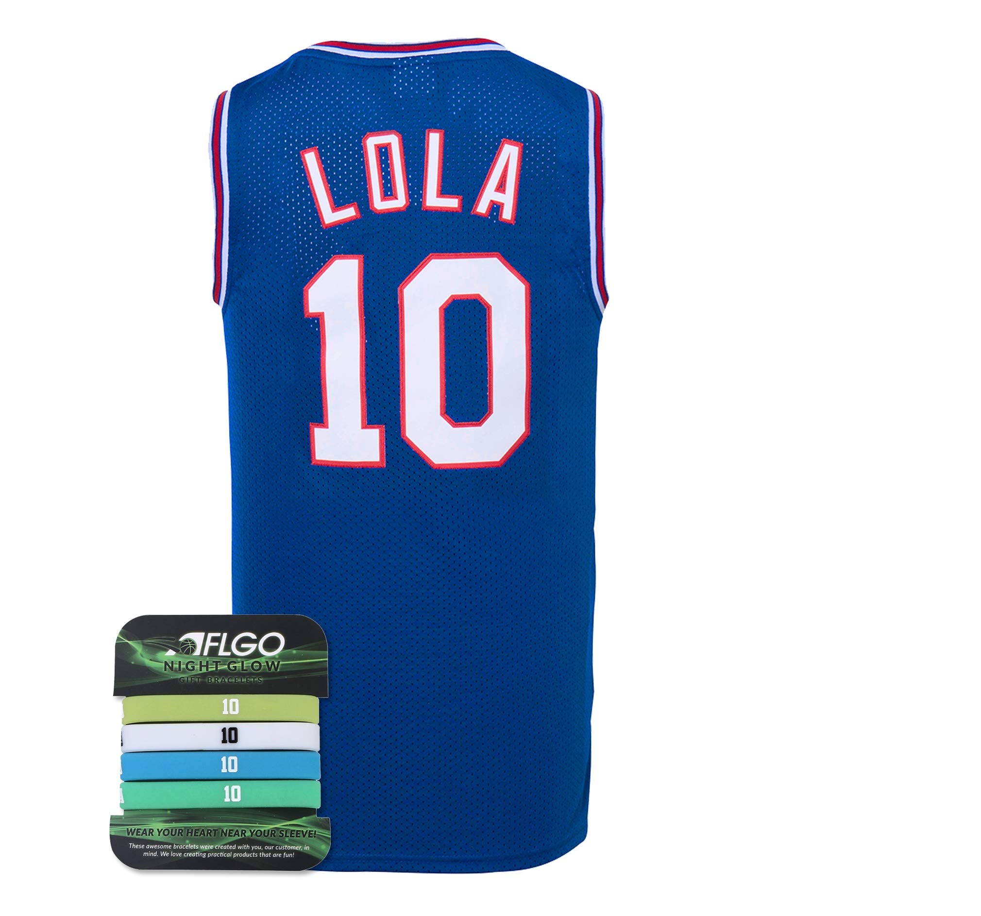 AFLGO Lola #10 Space Basketball Movie Stitched Jersey Costume 90S Hip Hop Party Clothing