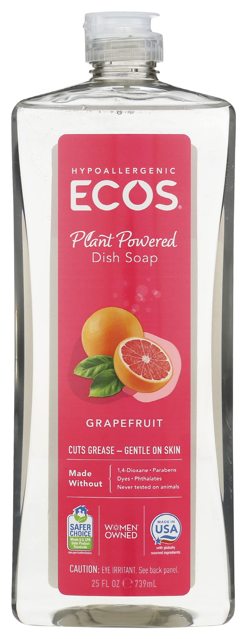 Earth Friendly ProductsDishwashing Liquid, Natural Grapefruit, 25 Ounces