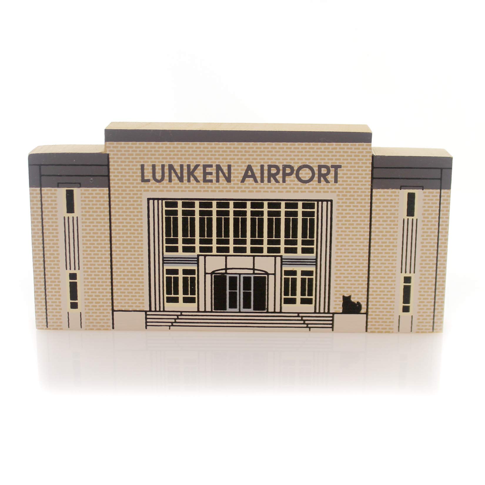 Cats Meow Village Lunken Airport Terminal, Wood, Cincinnati Airline Terminal, Collectible Figurines, Cstm1377