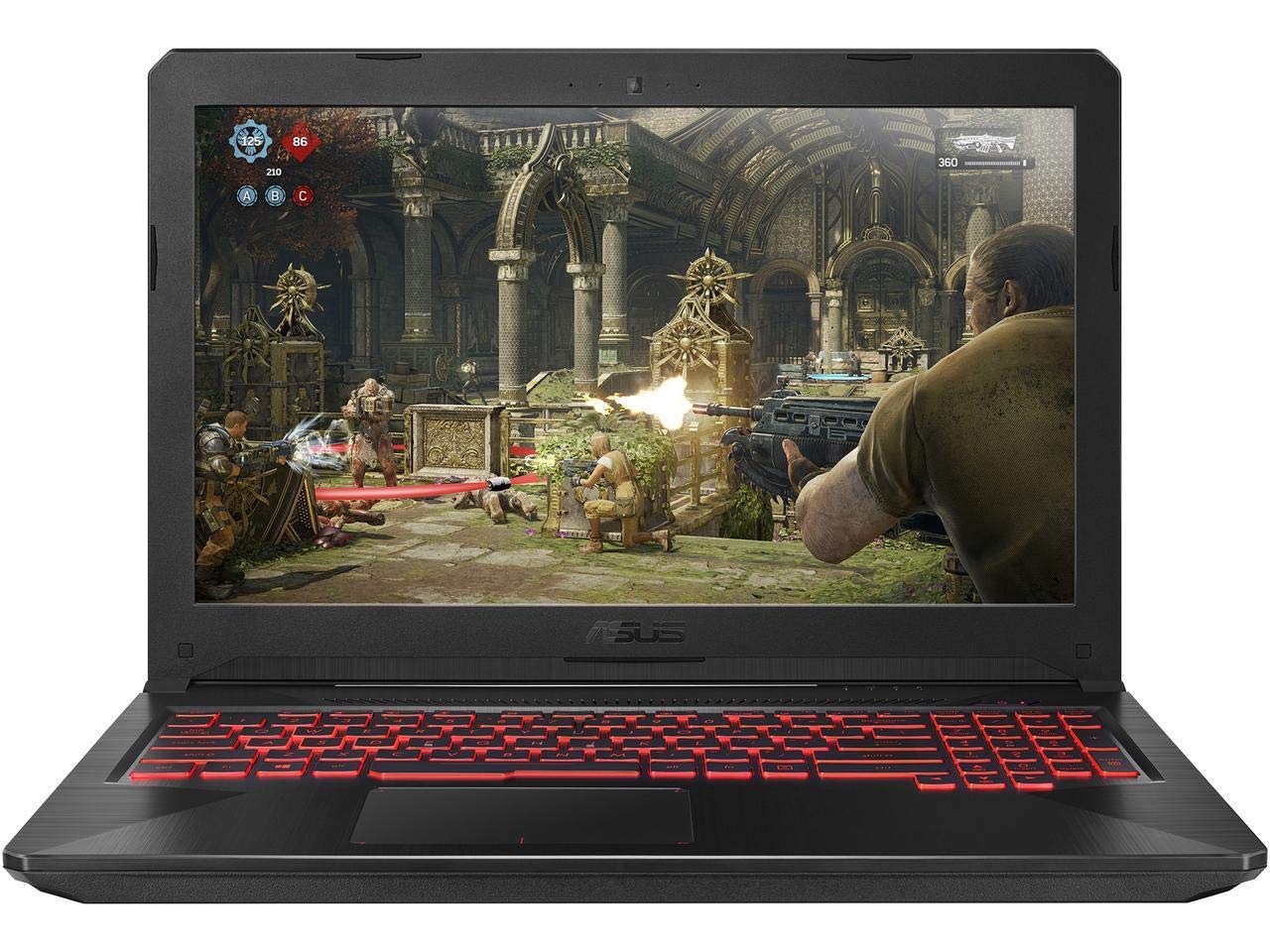 Asus TUF Gaming Laptop FX504 15.6” 120Hz 3ms Full HD, Intel Core i7-8750H Processor, GeForce GTX 1060 6GB, 16GB DDR4, 256GB PCIe SSD + 1TB HDD, Gigabit WiFi, Windows 10 Home - FX504GM-ES74