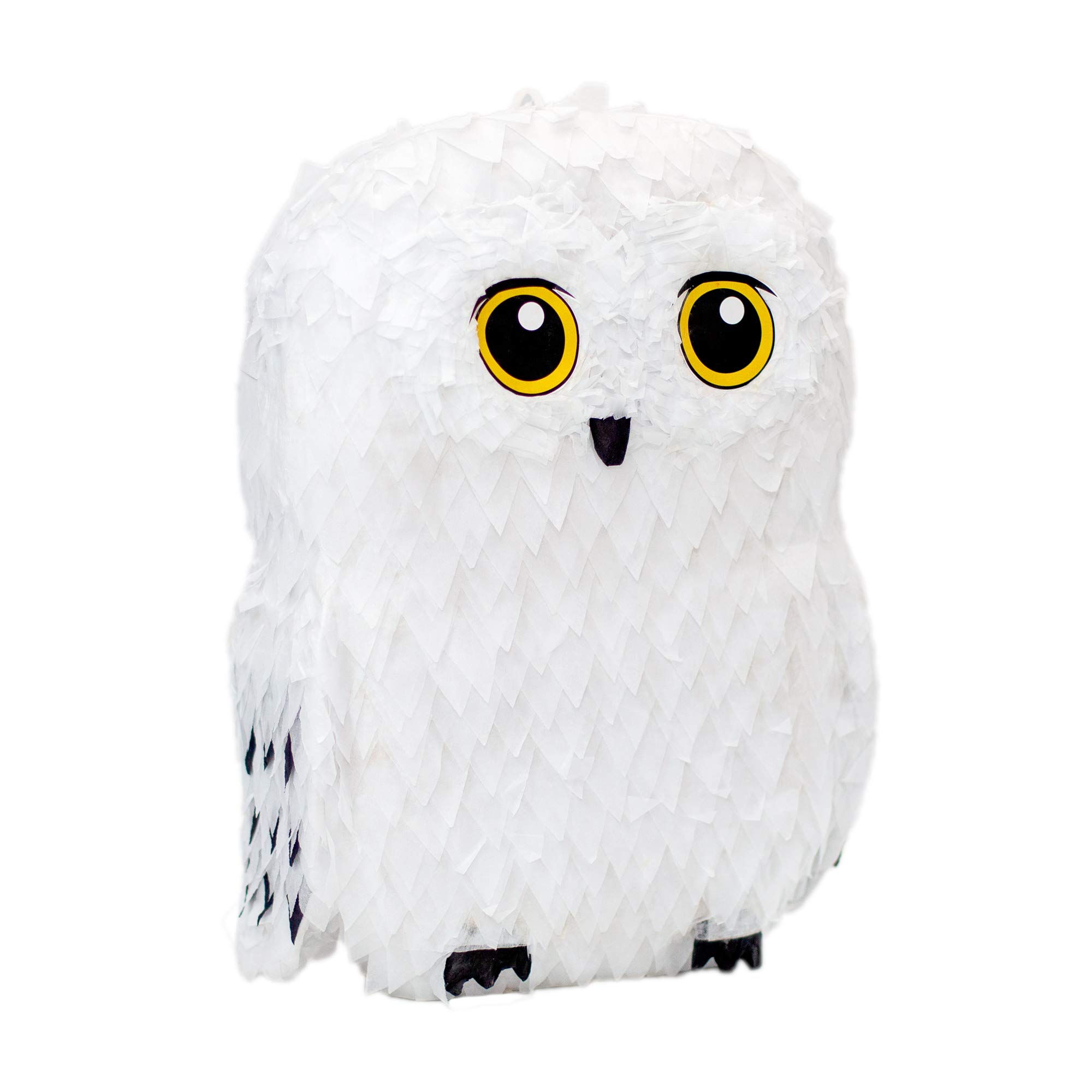 Riles & Bash Owl Pinata — for Wizard Theme Woodland Forest Animal Parties — Birthday Party Supplies Pinatas and Decorations — Cute White Snowy Owl Pinata for Girls & Boys