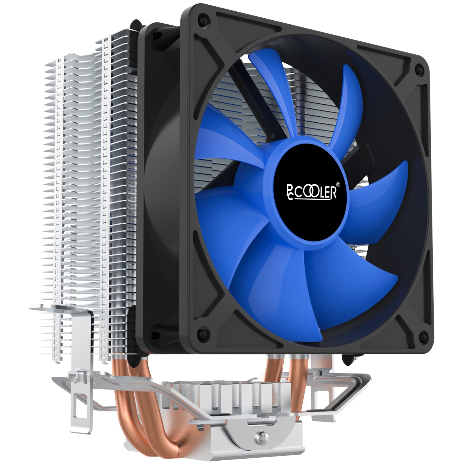 PCCOOLER S93V2 CPU Air Cooler with 90mm Silent Pro Fan, TDP 120w CPU Fan with Anti-Oxidation Protective Layer, 2 High Performance Direct Contact Heatpipes for AMD Ryzen/Intel LGA 115X 775