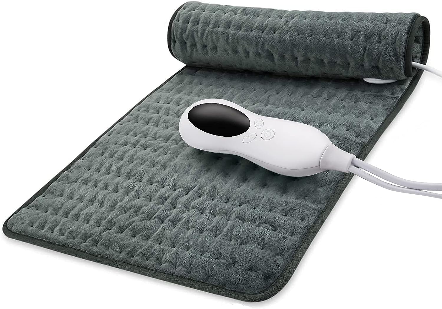 Heating Pad, Electric Heat Pad for Back Pain and Cramps Relief Electric Fast Heat Pad with 10 Heat Settings Auto Shut Off Machine Washable 12" x 24" وسادة التدفئة