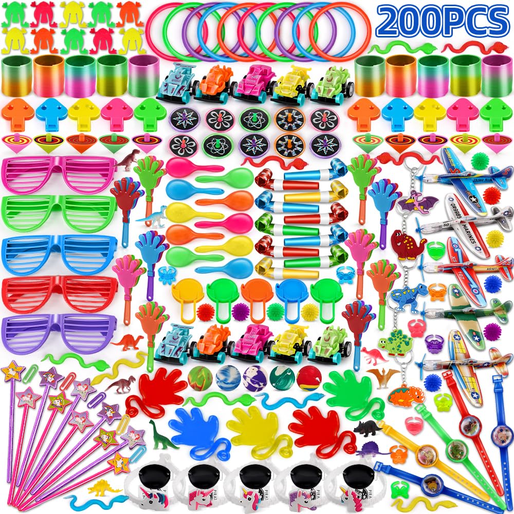 nicknack 200pcs Classroom Prizes for Kids Birthday Party Favors Pinata Filler Toy Assortment Prizes for Goodie Bag Fillers