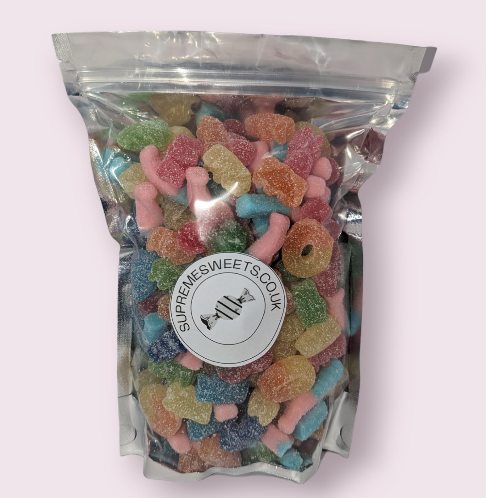 Vegan Mixed Quality Pick & Mix Sweets 1kg - Large Retro Candy Sweeties Assortment, 1kg Pouch Gummy Jelly Fizzy Gift Chewy Pick n Mix