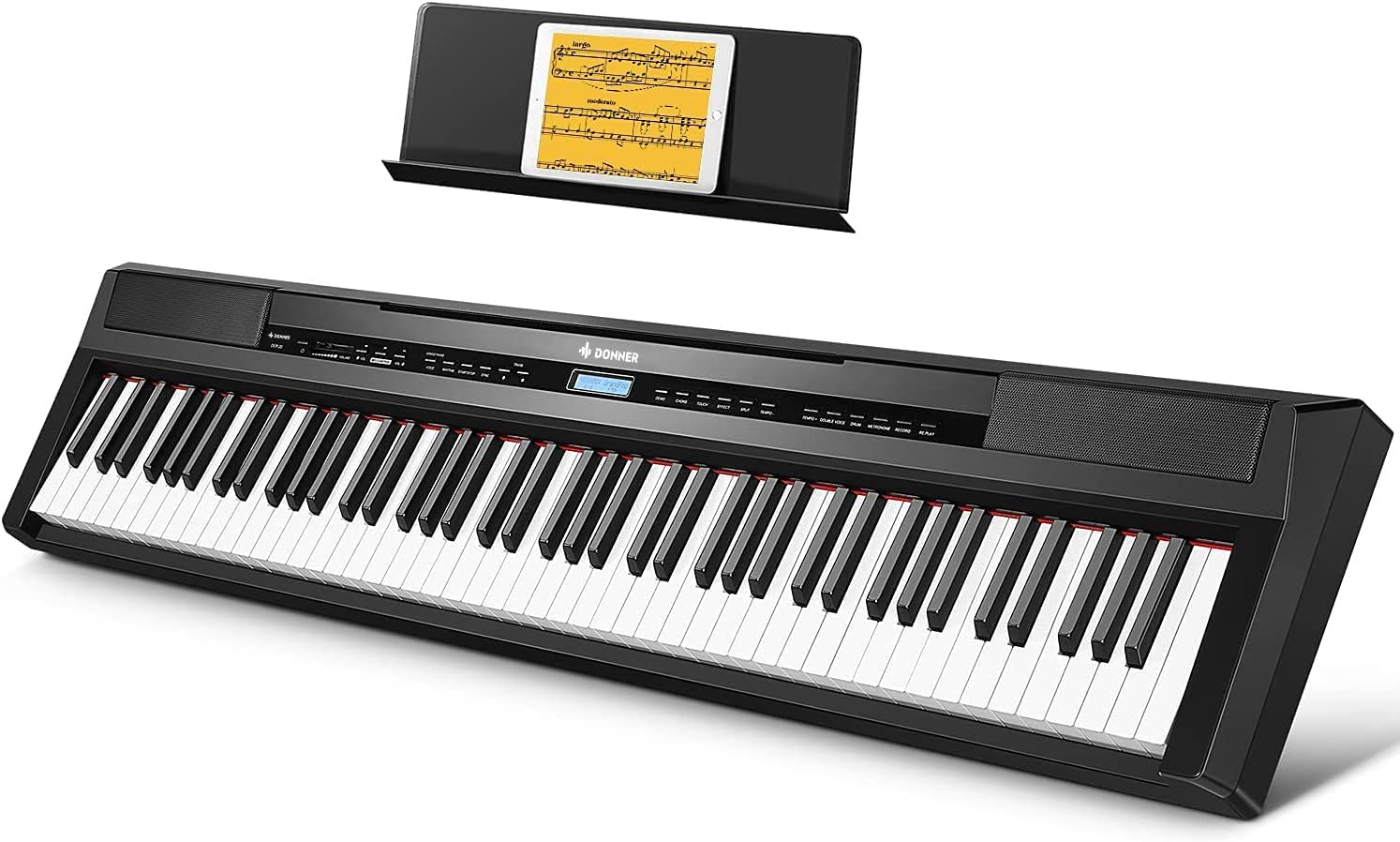 DonnerDEP-20 Beginner Digital Piano 88 Key Full Size Weighted Keyboard, Portable Electric Piano with Sustain Pedal, Power Supply