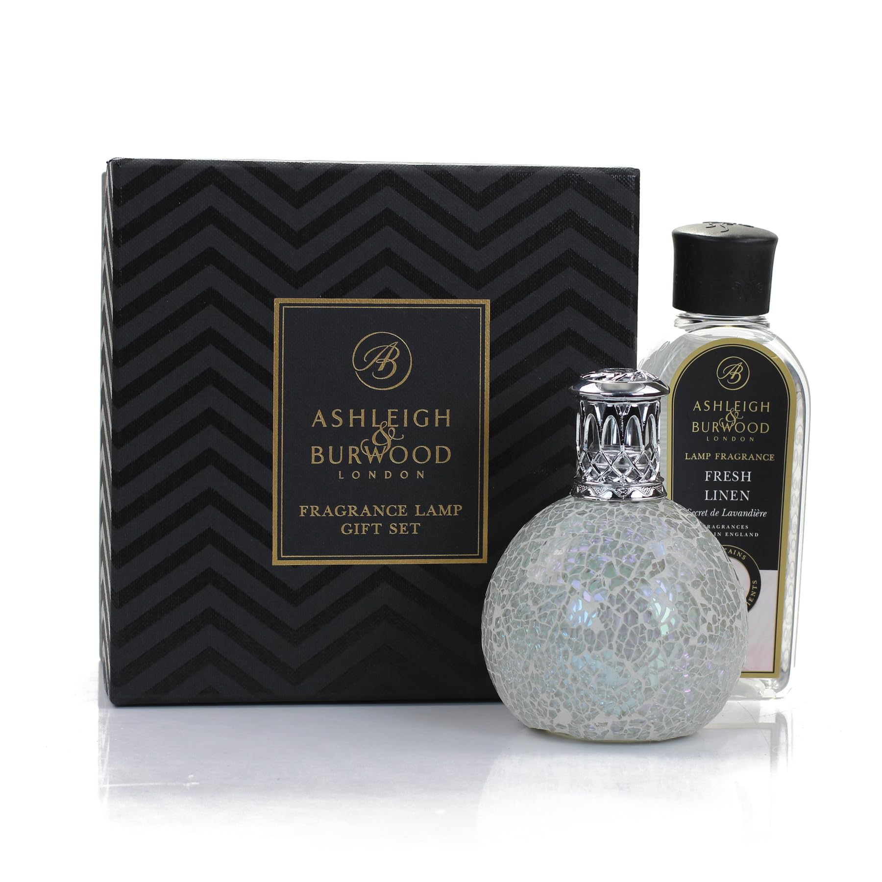 ASHLEIGH & BURWOODAshleigh & Burwood | Luminescent Gift Set | Hand Crafted The Pearl Lamp & Fresh Linen Fragrance 250ml