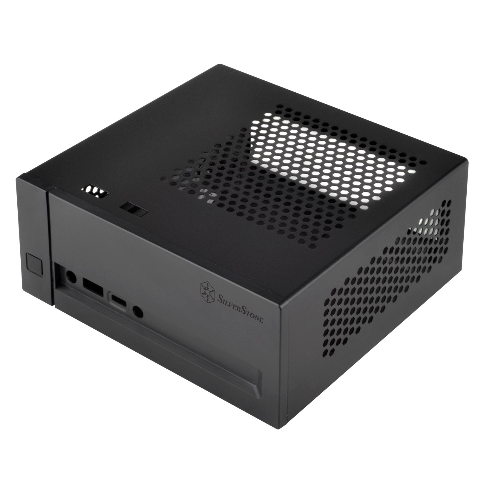 Silverstone Technology Mini-Stx Computer Case With Rs232 Cutout And Dual 2.5" Hdd/Ssd Support And Vesa Mounting Kit Vt02B