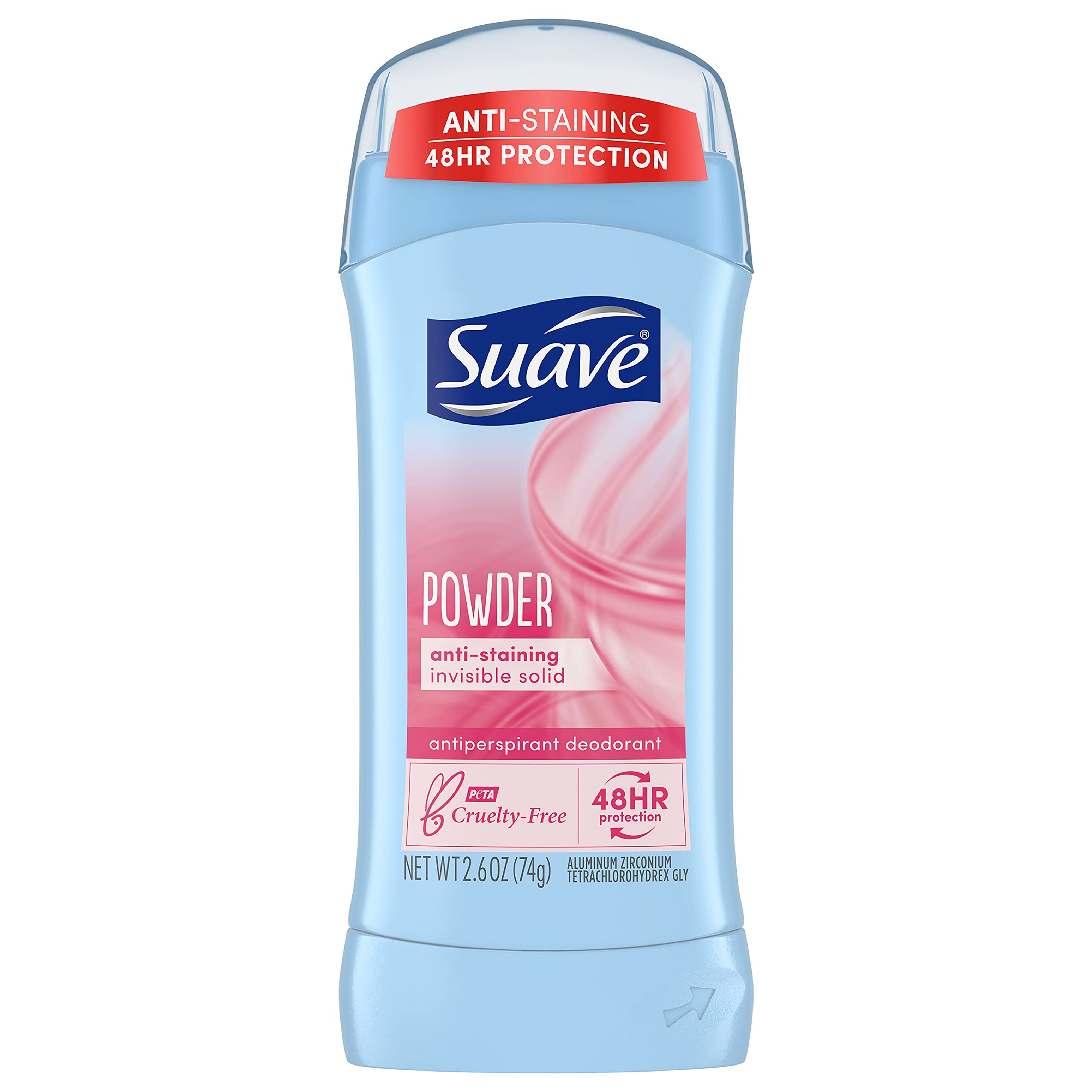 Suave Deodorant Antiperspirant & Deodorant Stick 48-hour Odor and Wetness Protection Powder Deodorant for Women 2.6 oz