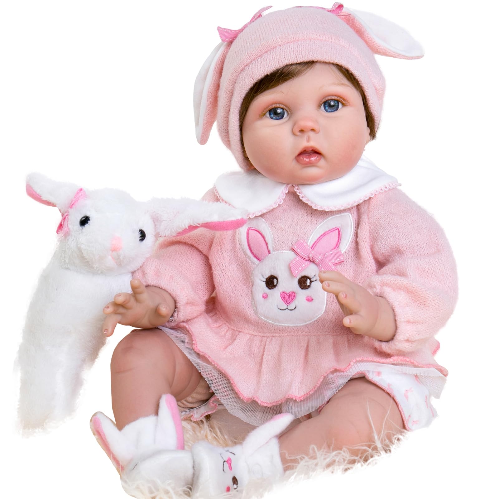 Aori Reborn Baby Dolls - Lifelike Girl Doll, Realistic Newborn Baby Doll with Feeding Toy, Gift Set for Kids 3+