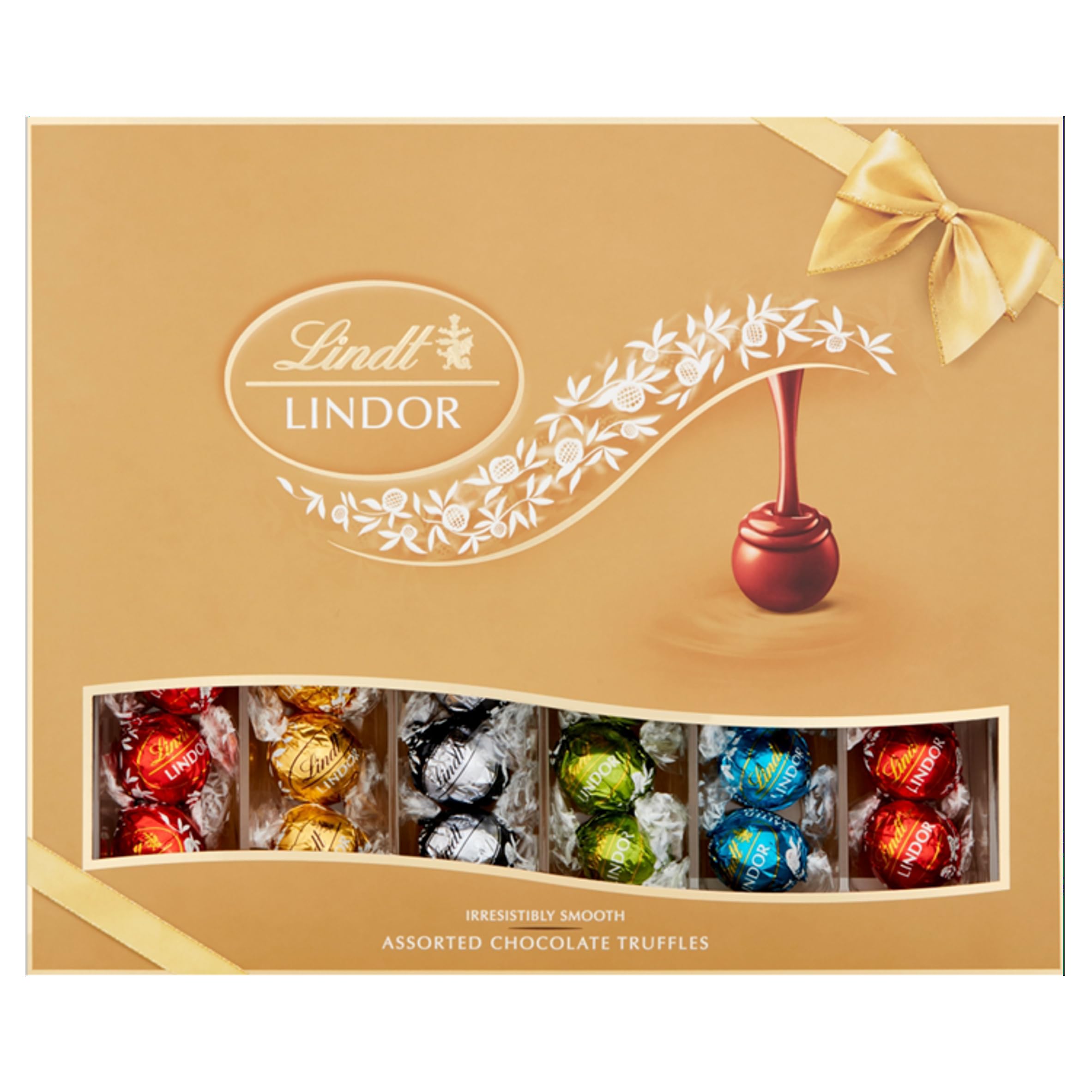 Lindt Lindor Assorted Chocolate Truffles Gift Box Large | Approx 42 Truffles 525g | Selection of Lindor Truffles with a Smooth Melting Filling | For Him and Her, Christmas, Birthday, Congratulations