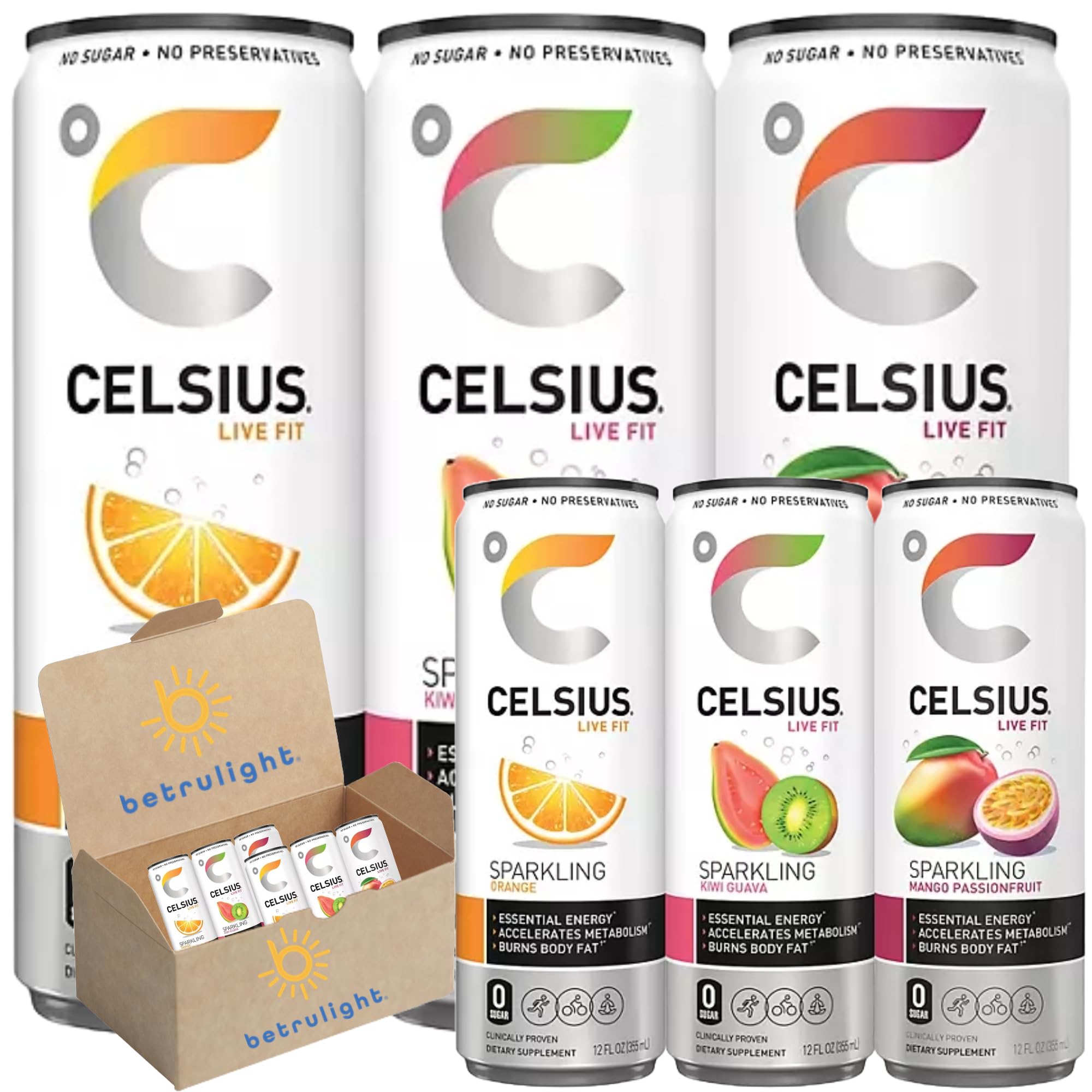 Celsius Essential Energy Sparkling Variety Pack (12 fl. oz., 6 pk.)