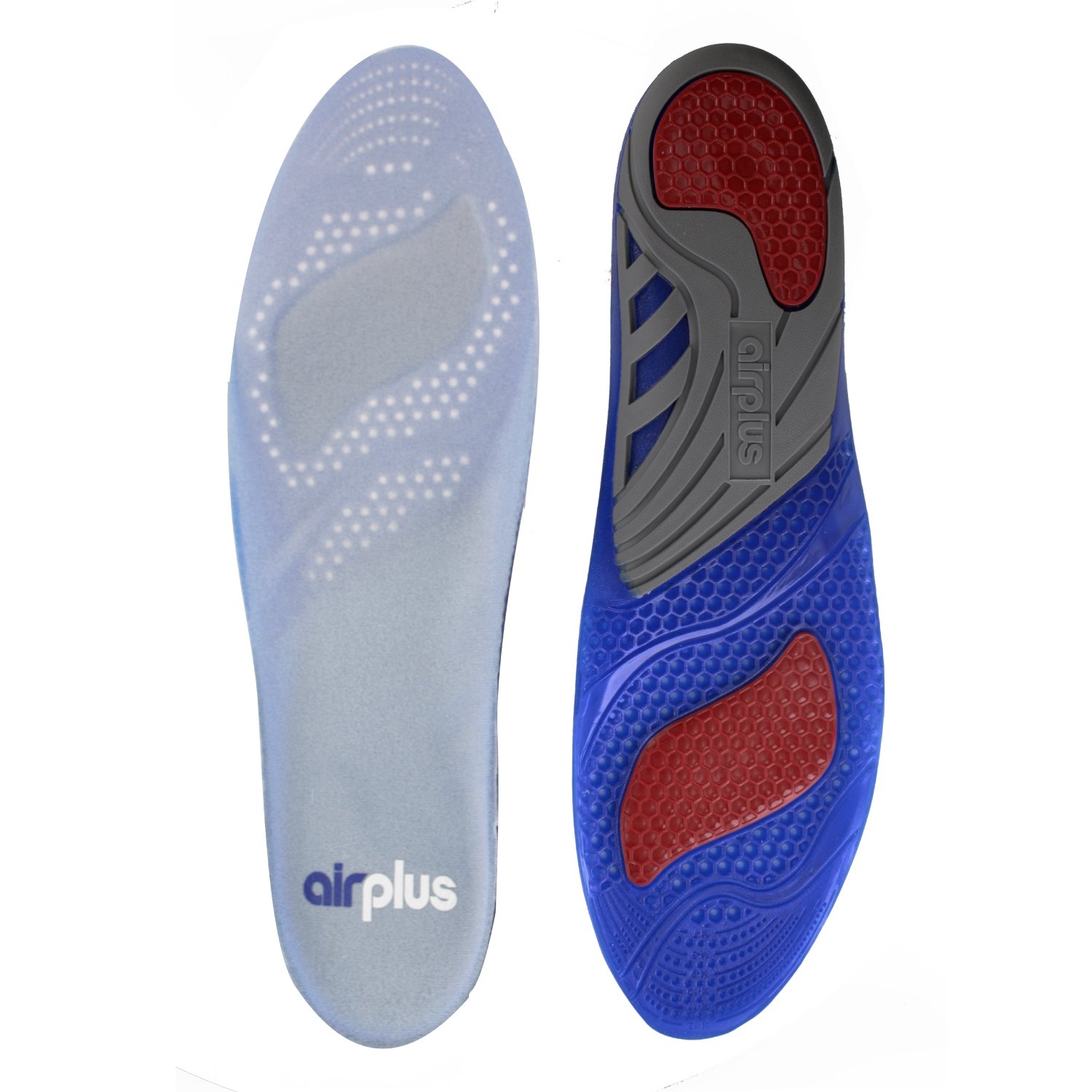 Airplus Extreme Active Gel Lightweight and Breathable Shoe Insoles for Cushion and Support, Men's, Size 7-13