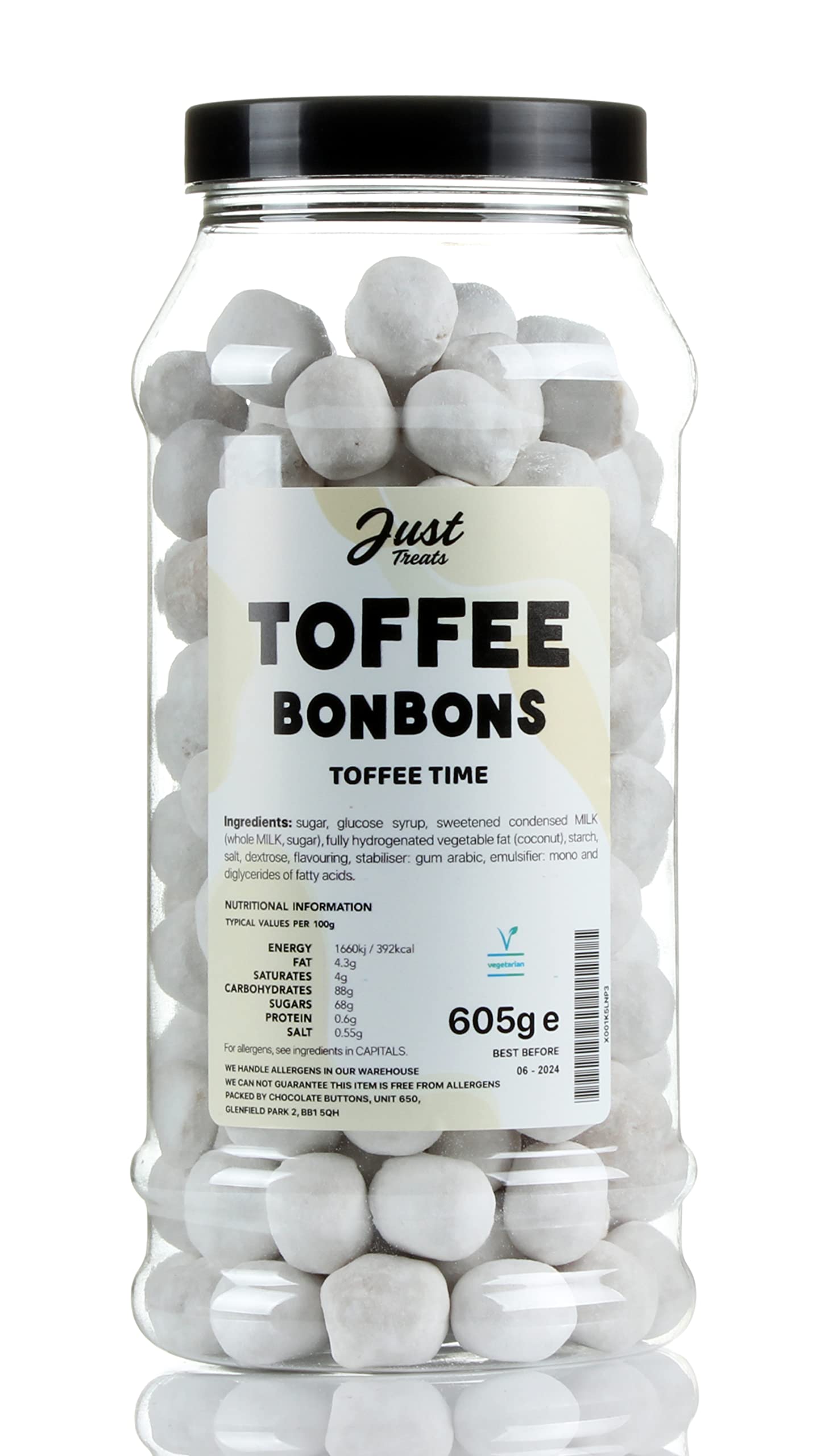 Toffee Bonbons Gift Jar from The A-Z Sweetshop Collection