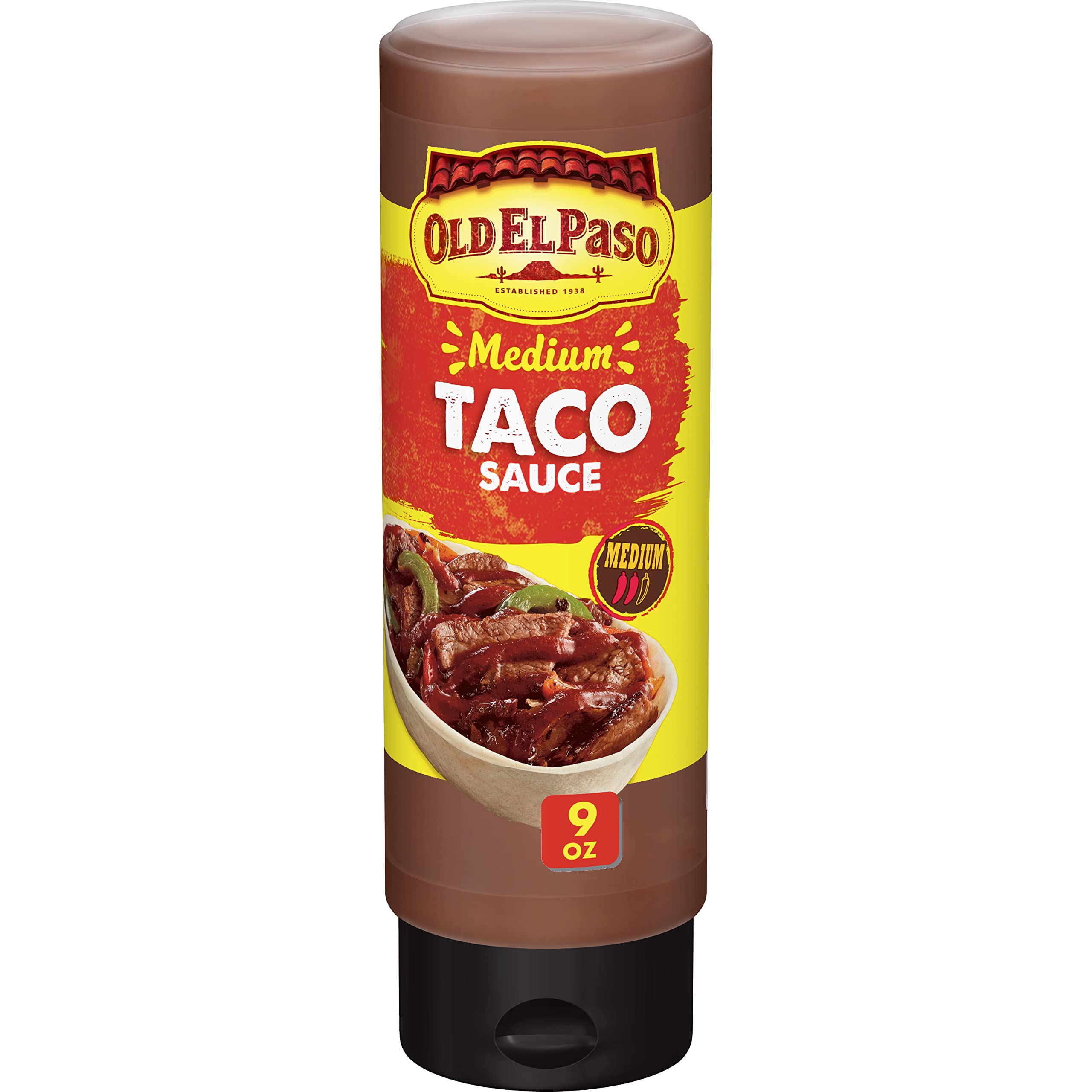 Old El PasoTaco Sauce, Medium, Squeeze Bottle, 9 oz.