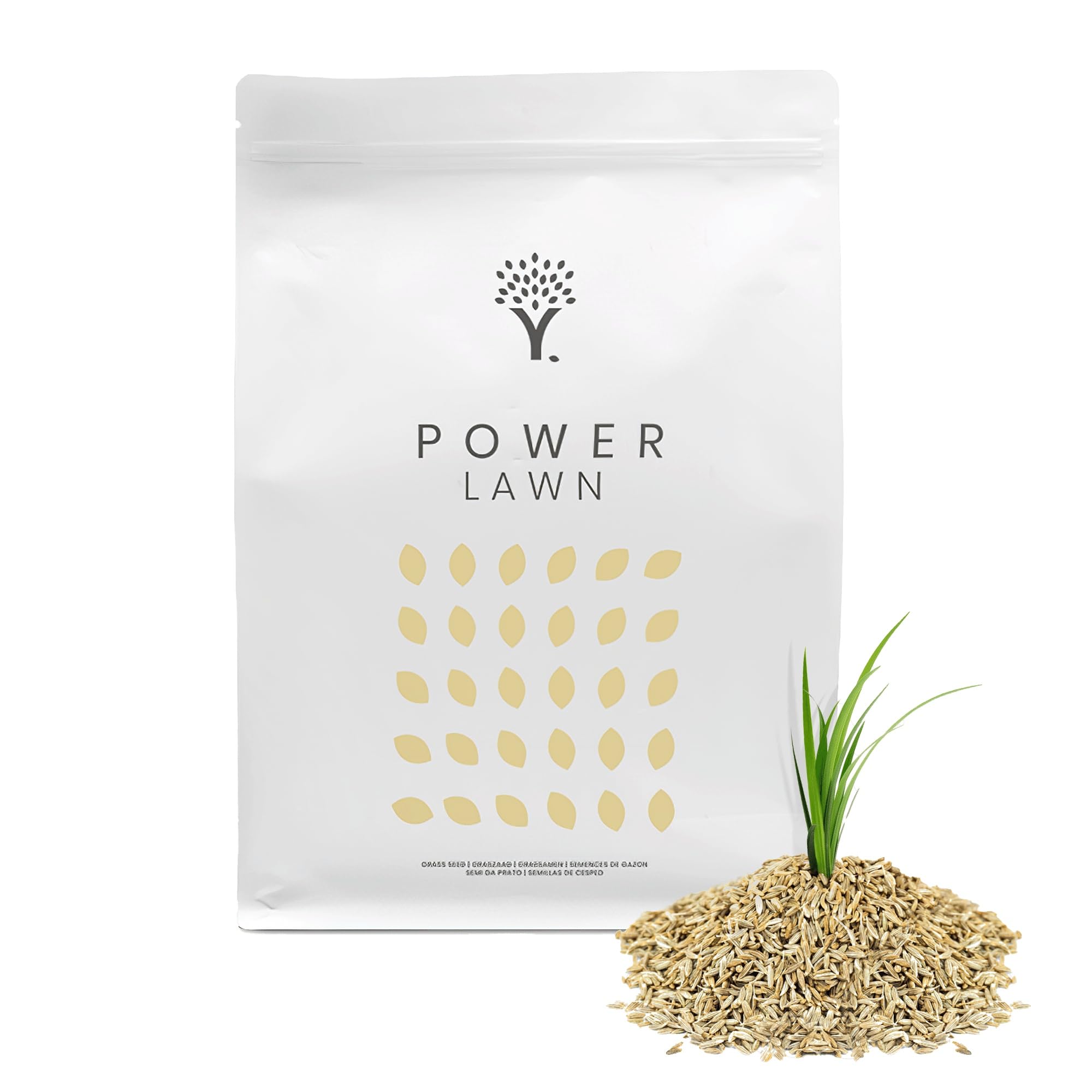 Power Lawn Fast Growing Grass Seed 15 m² - Premium Quality UK Grass Seeds with Biostimulant Coating for 38% More Germination in First 7 Days - Super Resilient & Durable