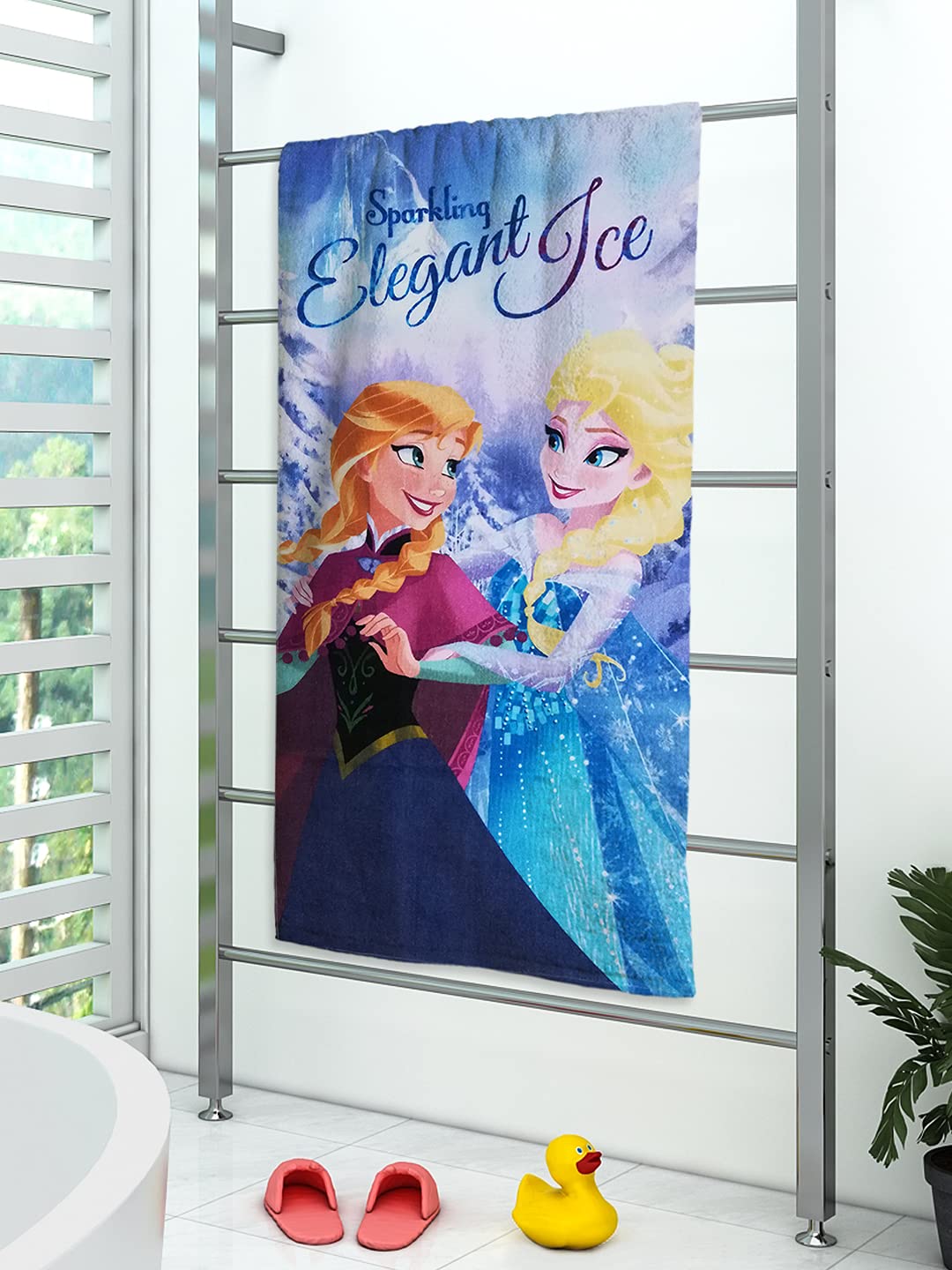 Athom Trendz Disney Anna & Elsa 350 GSM 100% Cotton Kids Bath Towel 60x120 cm