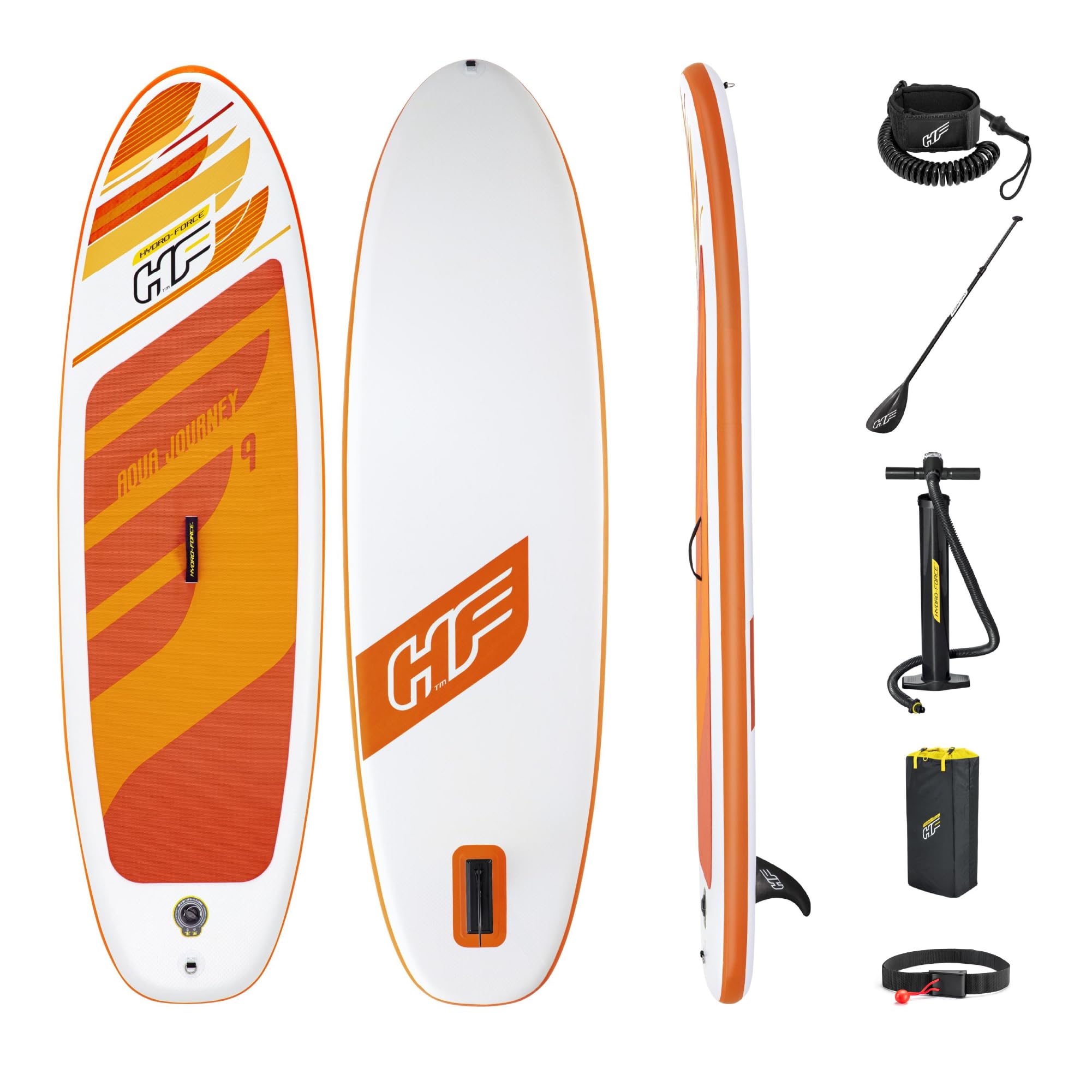 Hydro-Force SUP, Inflatable Stand Up Paddle Board, Complete Set with Kayak Conversion Kit, Multiple Styles