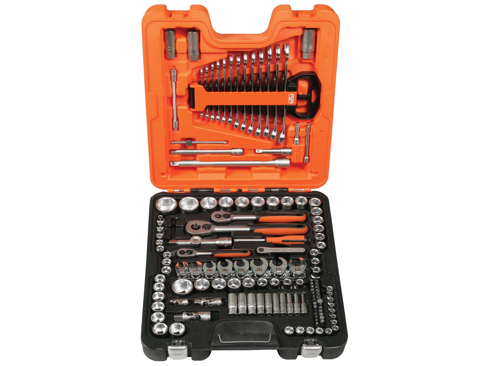 Bahco S138 Socket & Mechanical Set, Metric/AF 1/4", 3/8", 1/2" Drive, 138 Pieces