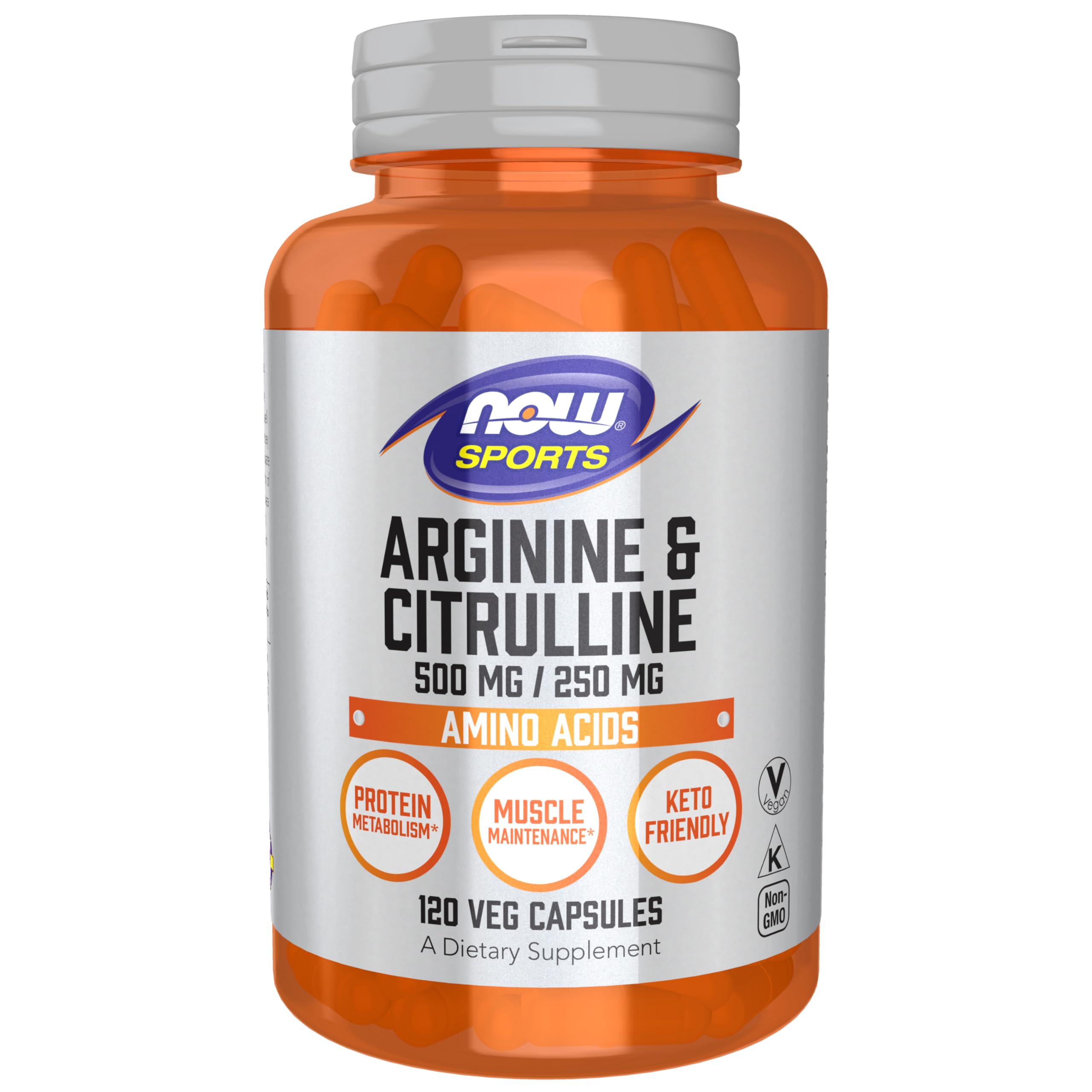 NOW FoodsArginine & Citrulline Veg Capsules, 120 count