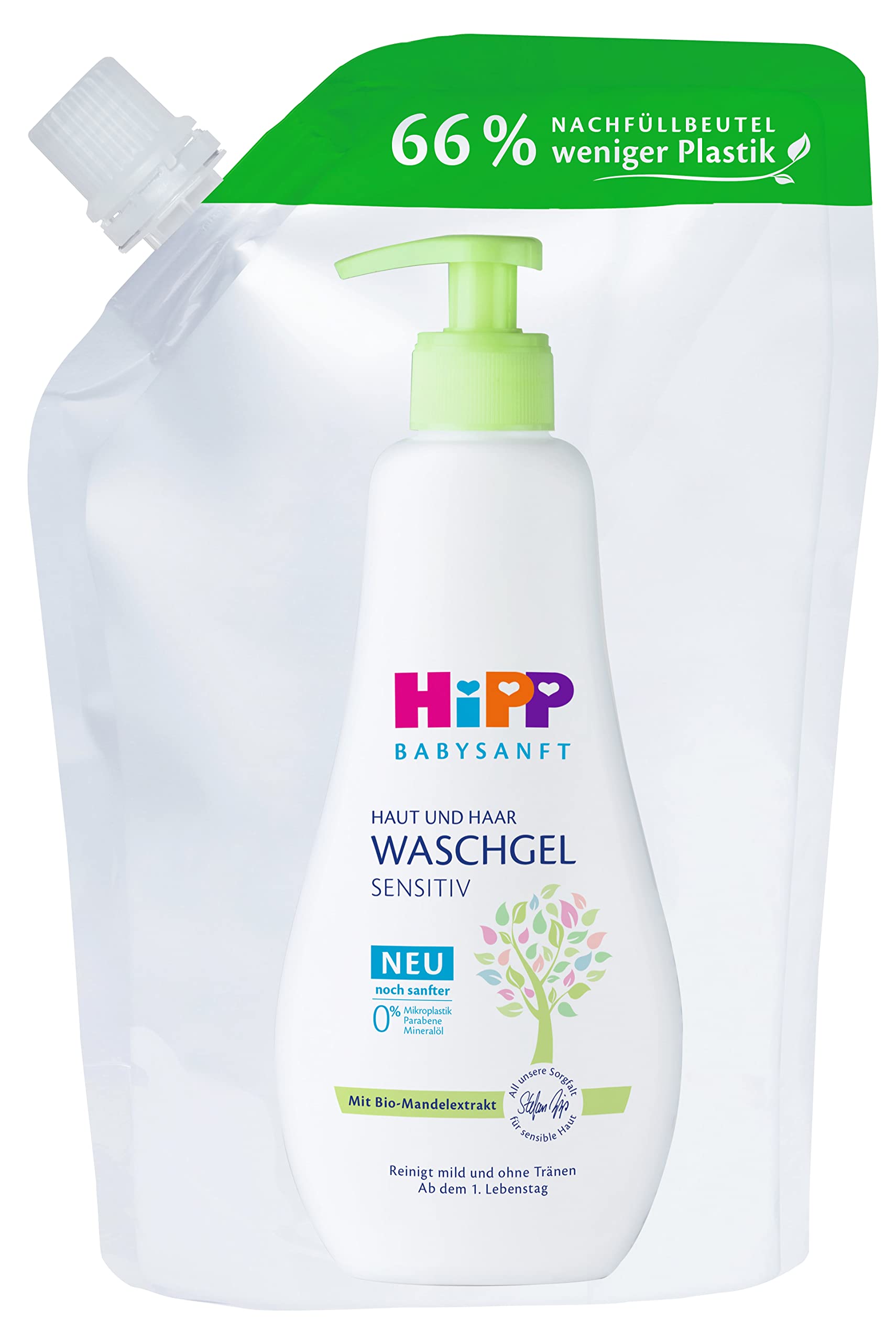 Hipp BabysanftSkin and Hair Wash Gel Refill, Pack of 6 (6 x 400 ml)