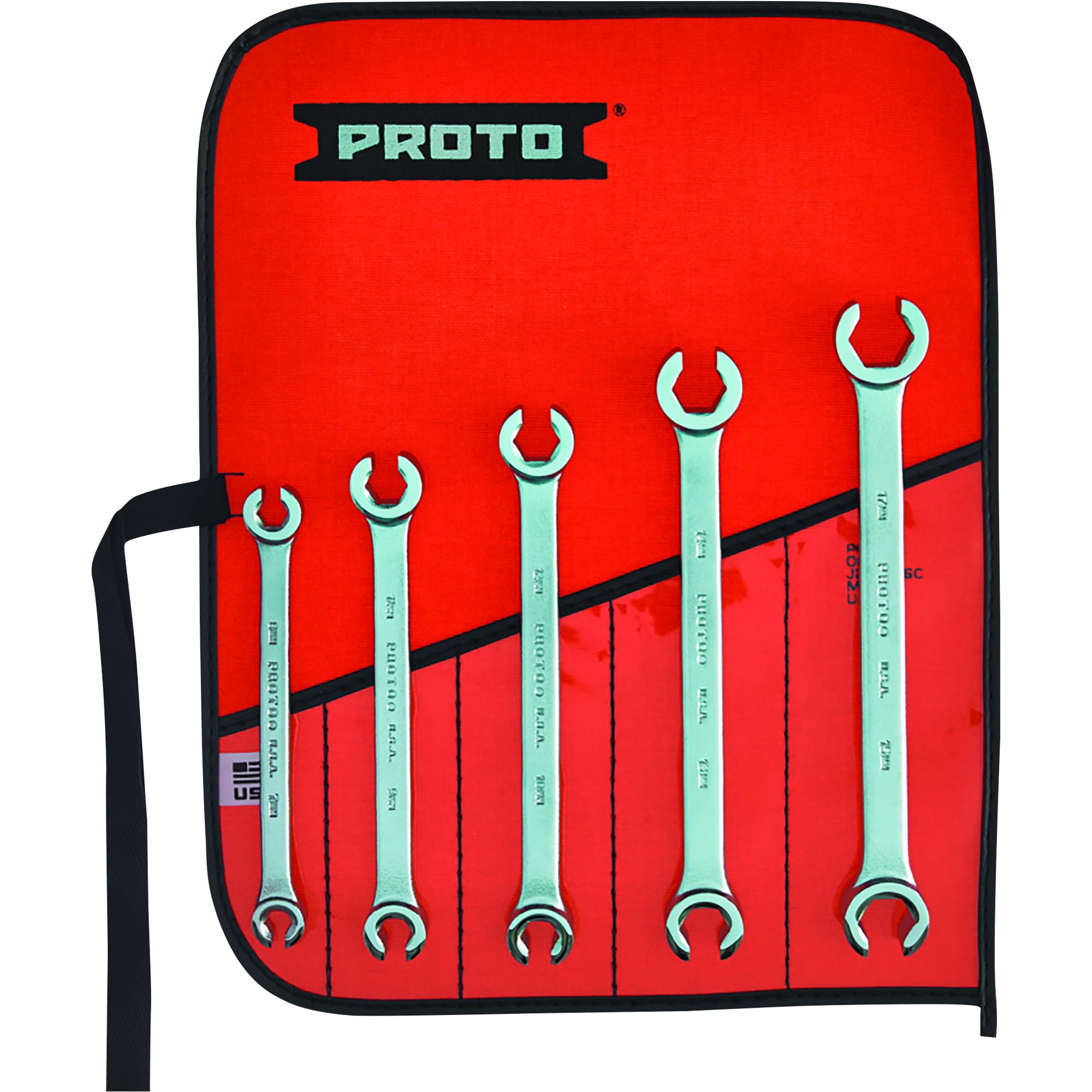 ProtoStanley J3700M Metric Double End Flare Nut Wrench Set, 6 Point, 5PC