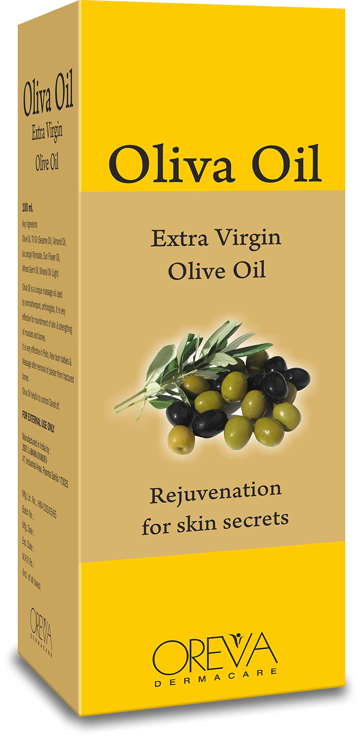 Oreva Dermacare Oliva Extra Virgin Olive Oil For Skin Rejuvenation (Pack Of 2)