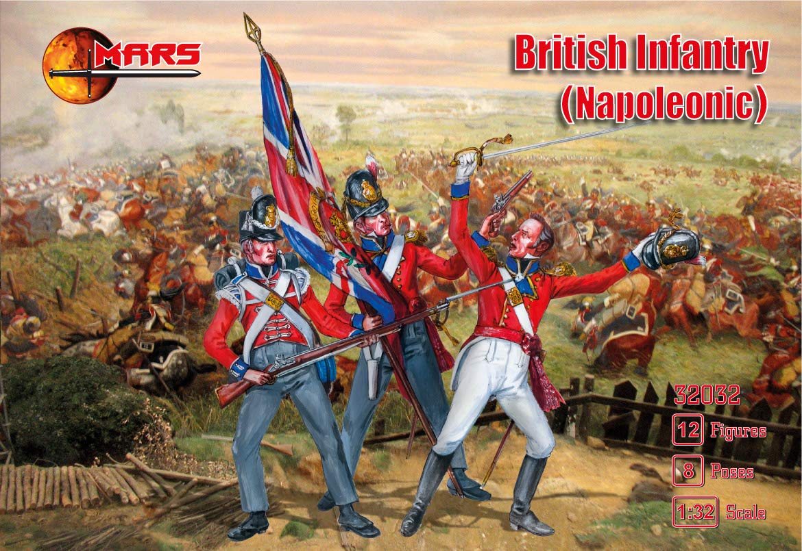 MSF Mars Figures 32032-1/32 - British Infantry (Napoleonic) 12 Figures