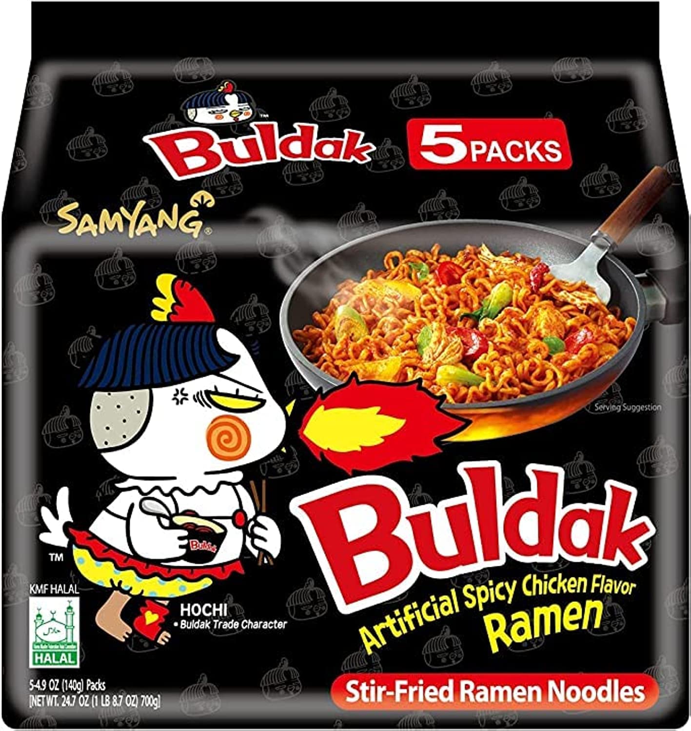 Samyang buldak Original Hot Chicken Ramen Noodles, 140 gm x 5packs