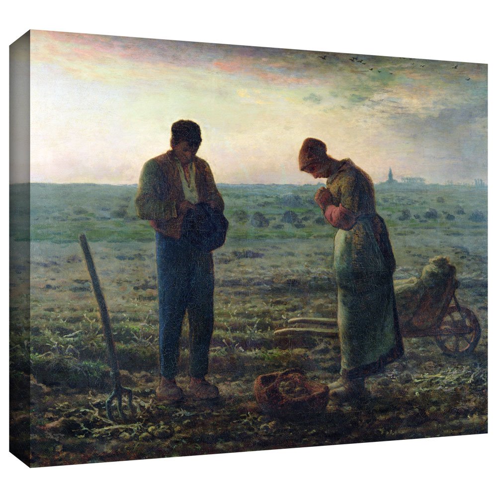 ArtWall Jean Francois Millet's The Angelus Gallery Wrapped Canvas Art, 24 x 32