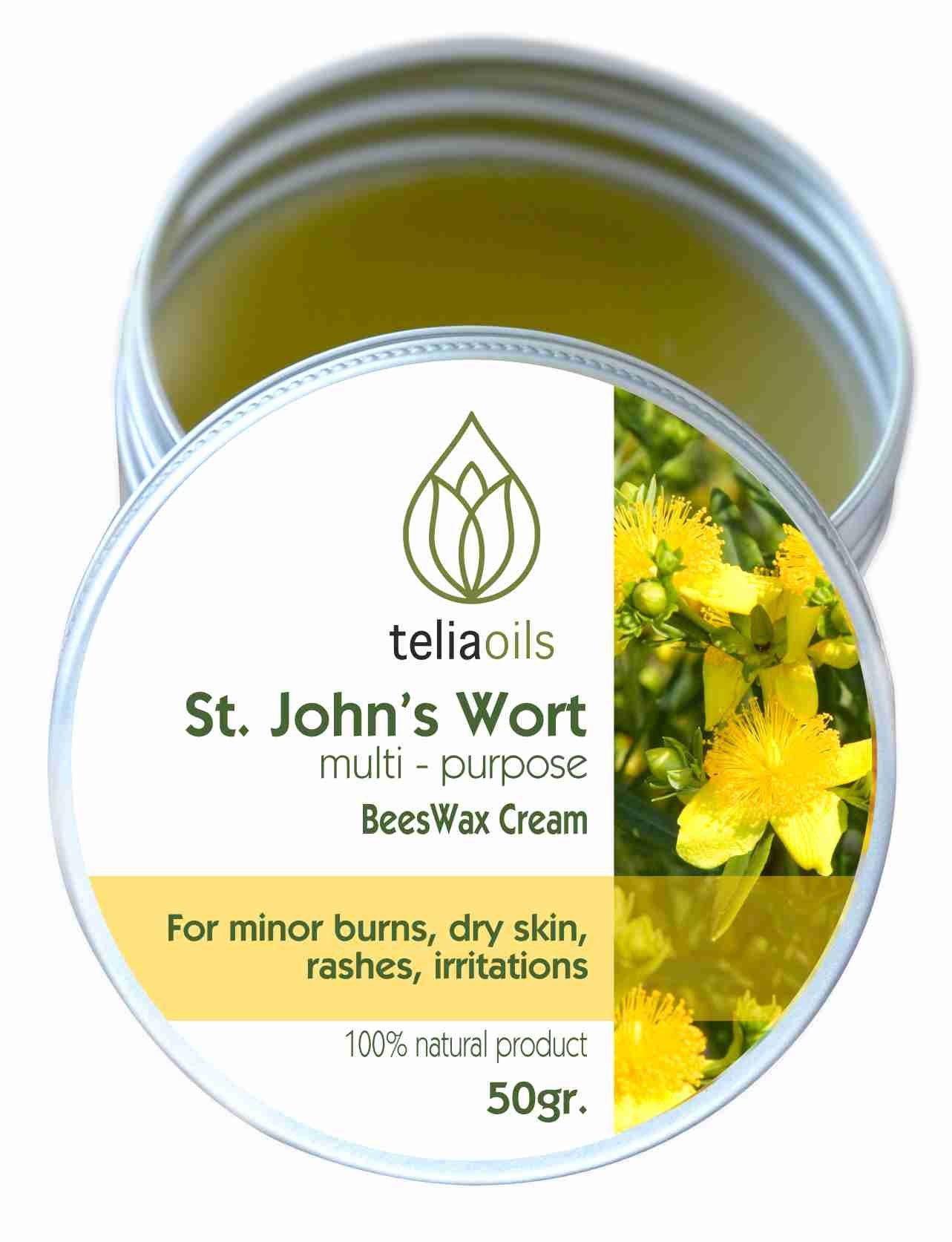 Teliaoils Organic St John’s Wort Beeswax Dry Skin Cream