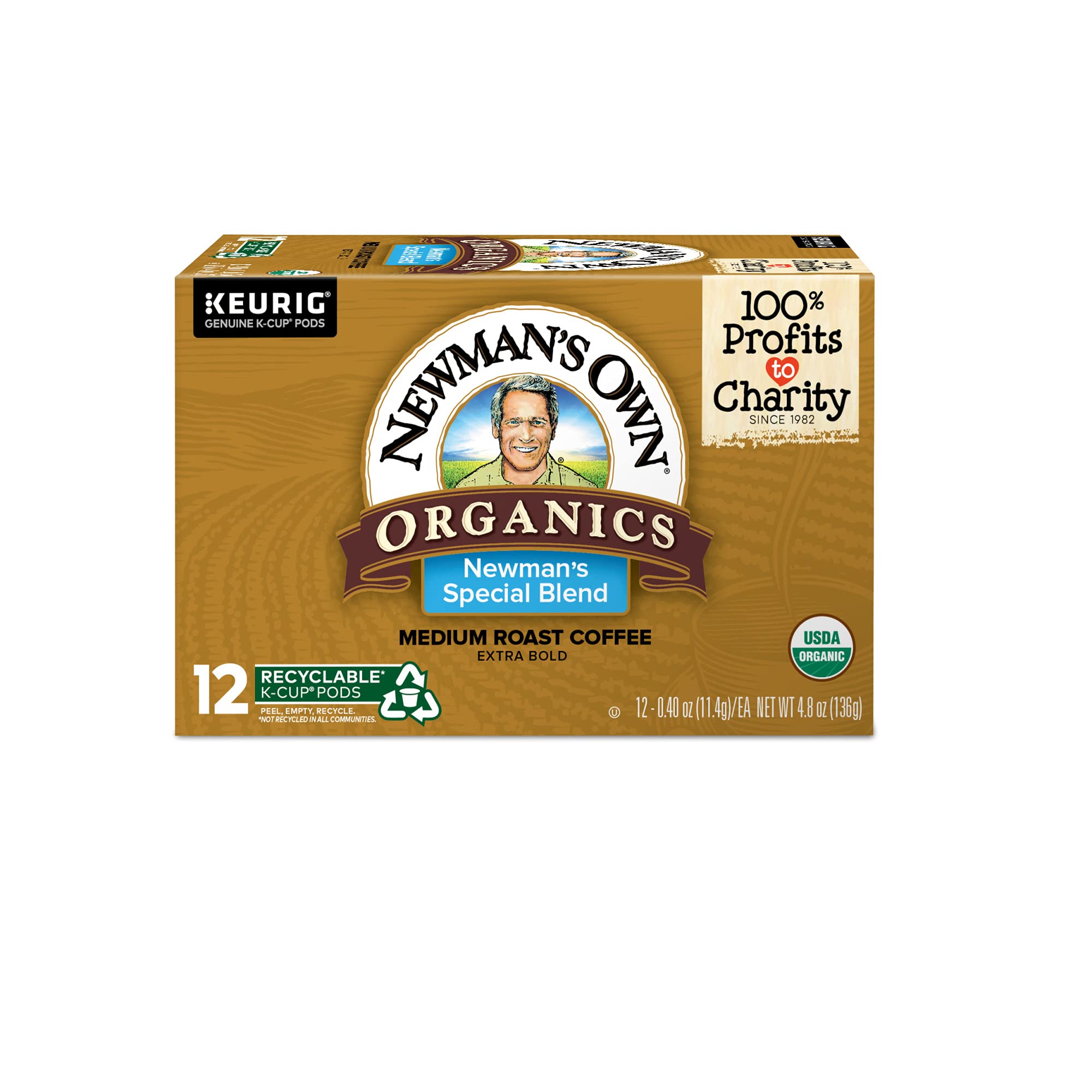 Newman's OwnOrganics Special Blend Medium Roast Coffee K-Cup, 12 ct