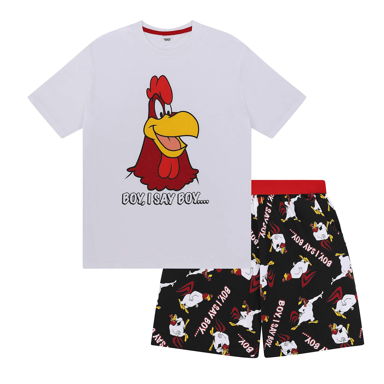 Looney Tunes Space Jam Taz Daffy Duck Elmer Fudd Official Mens Short Pyjamas