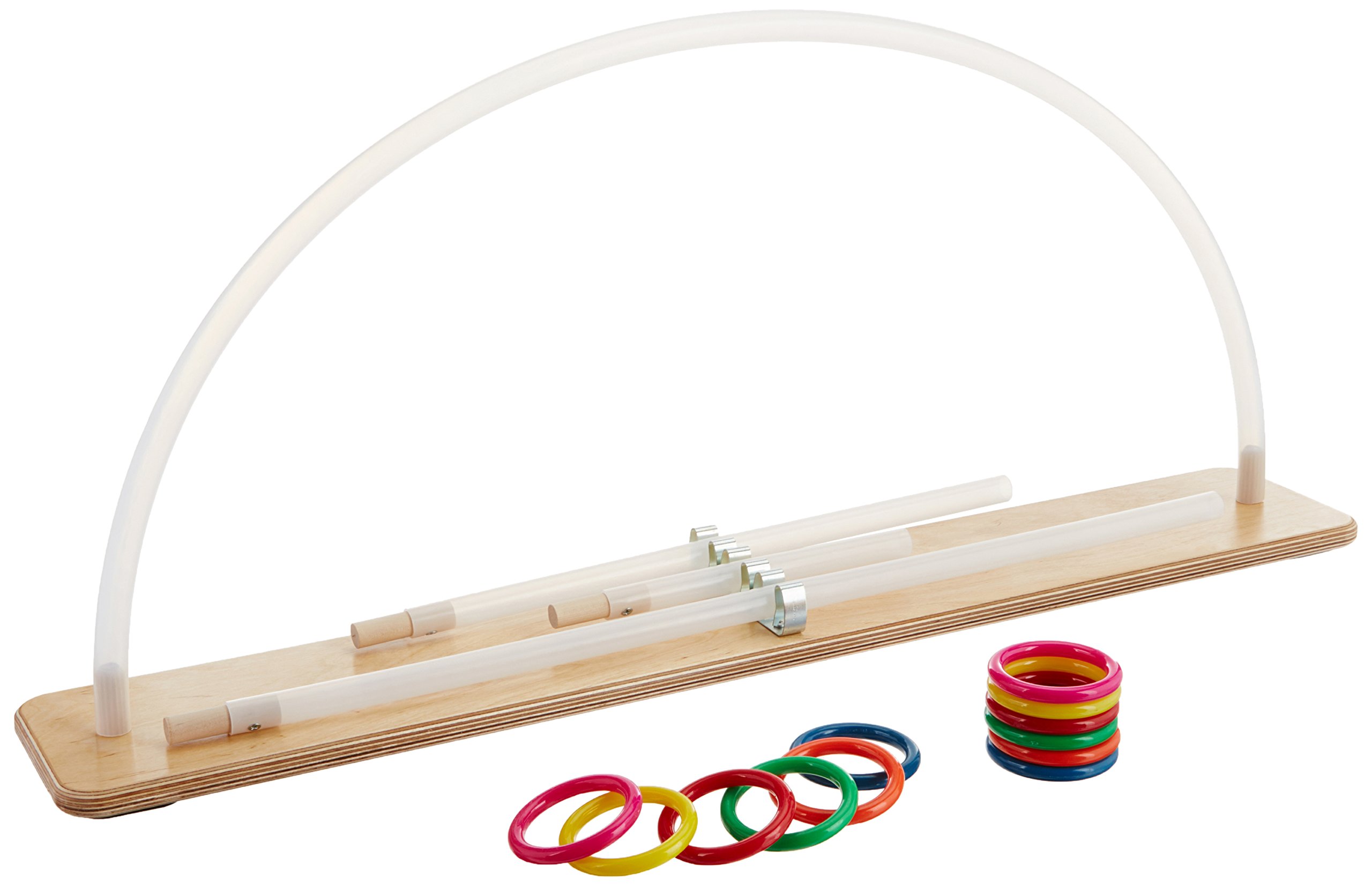 Rolyan Graded ROM Arc, Wood Base & Plastic Tube with 12 Rings, Range of Motion Exerciser