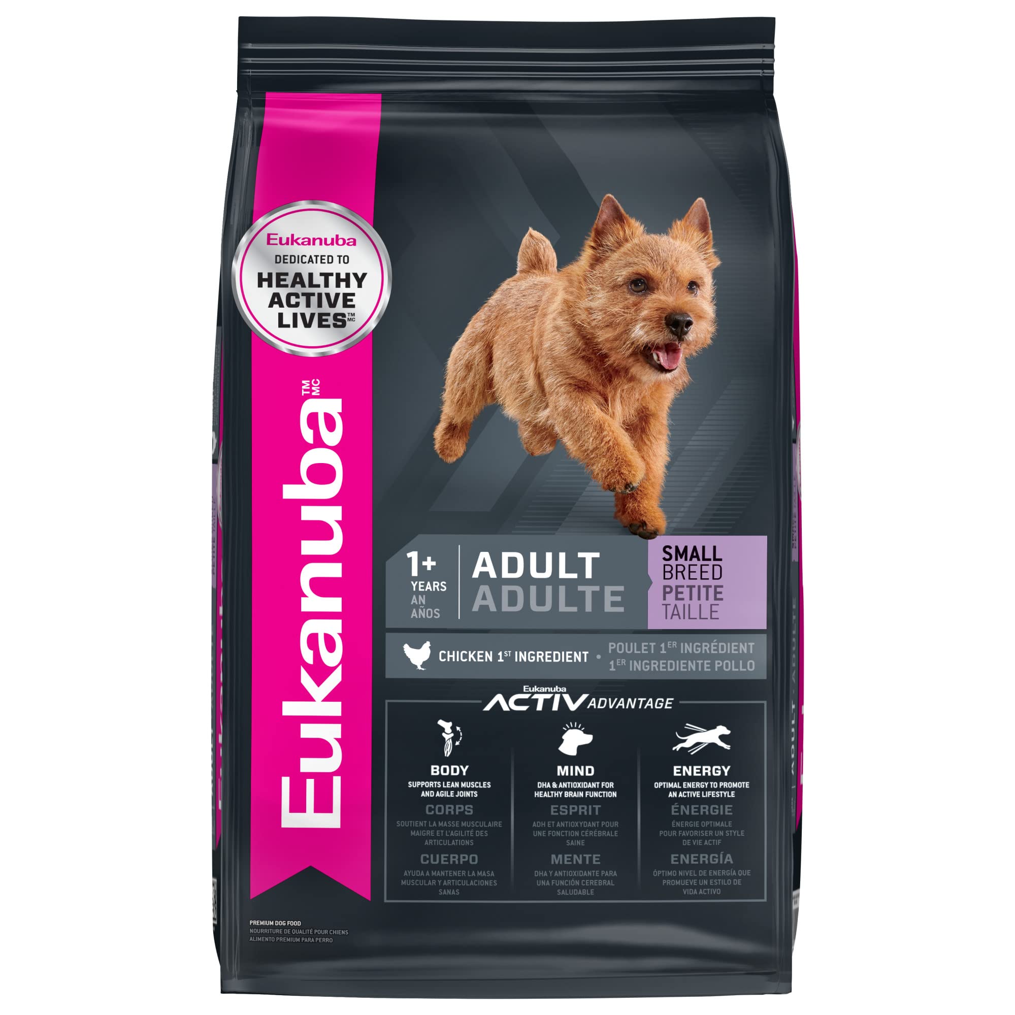 EukanubaAdult Small Breed Dry Dog Food, 15 lb