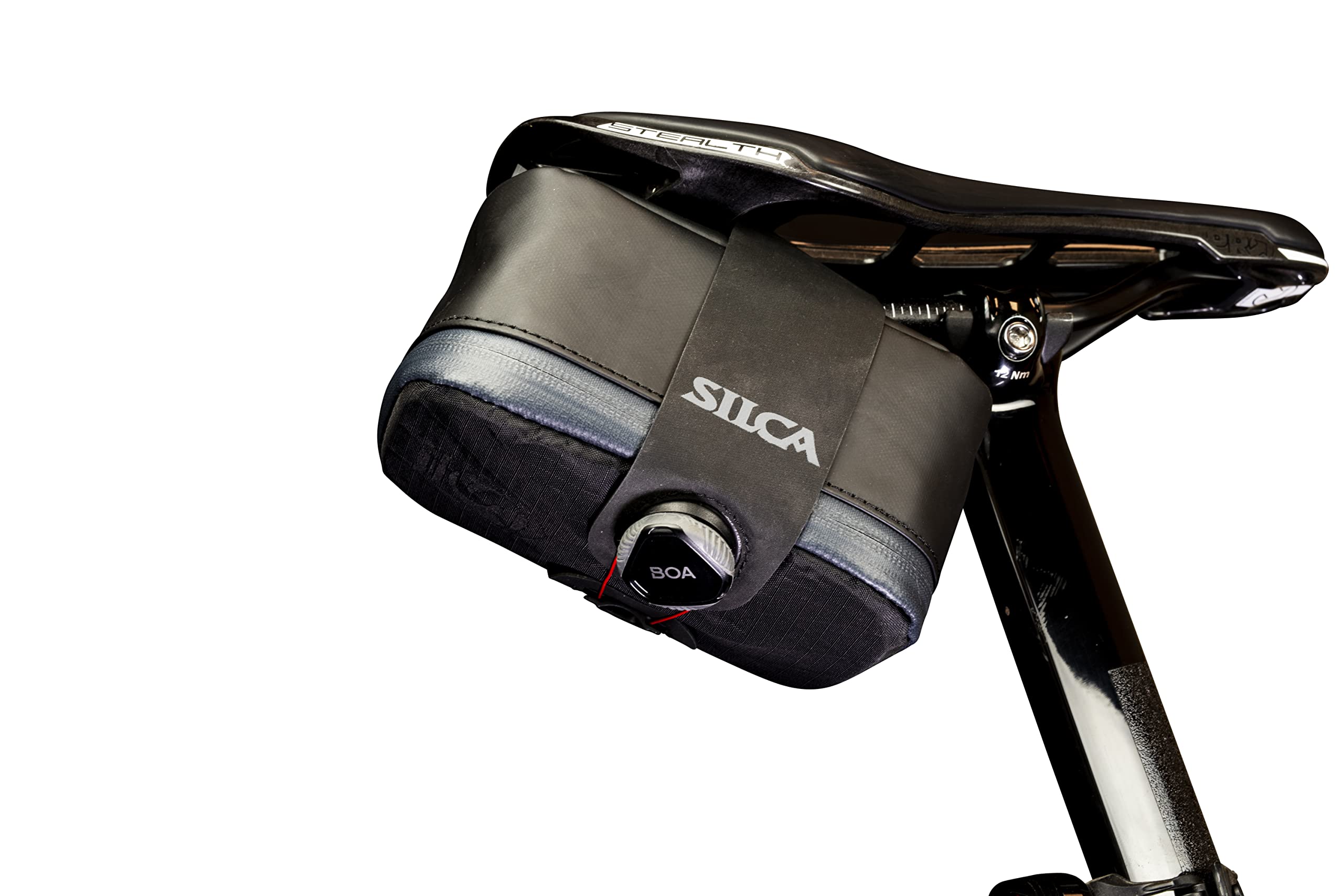 SILCA Mattone Grande | Secure Bike Saddle Bag by BOA Capture System | Waterproof YKK Zipper | 77cm Cube Storage Space | Bike Saddle Bag